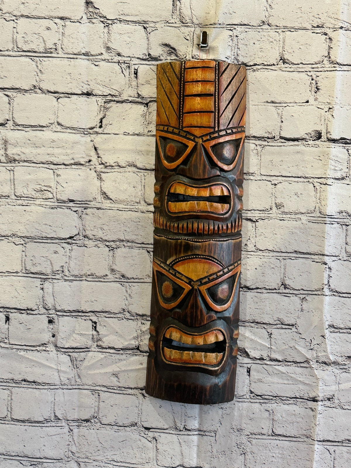 50cm Tiki Bar Mask Sign Decoration Wall Hanging Mask Wood Carving Design 12