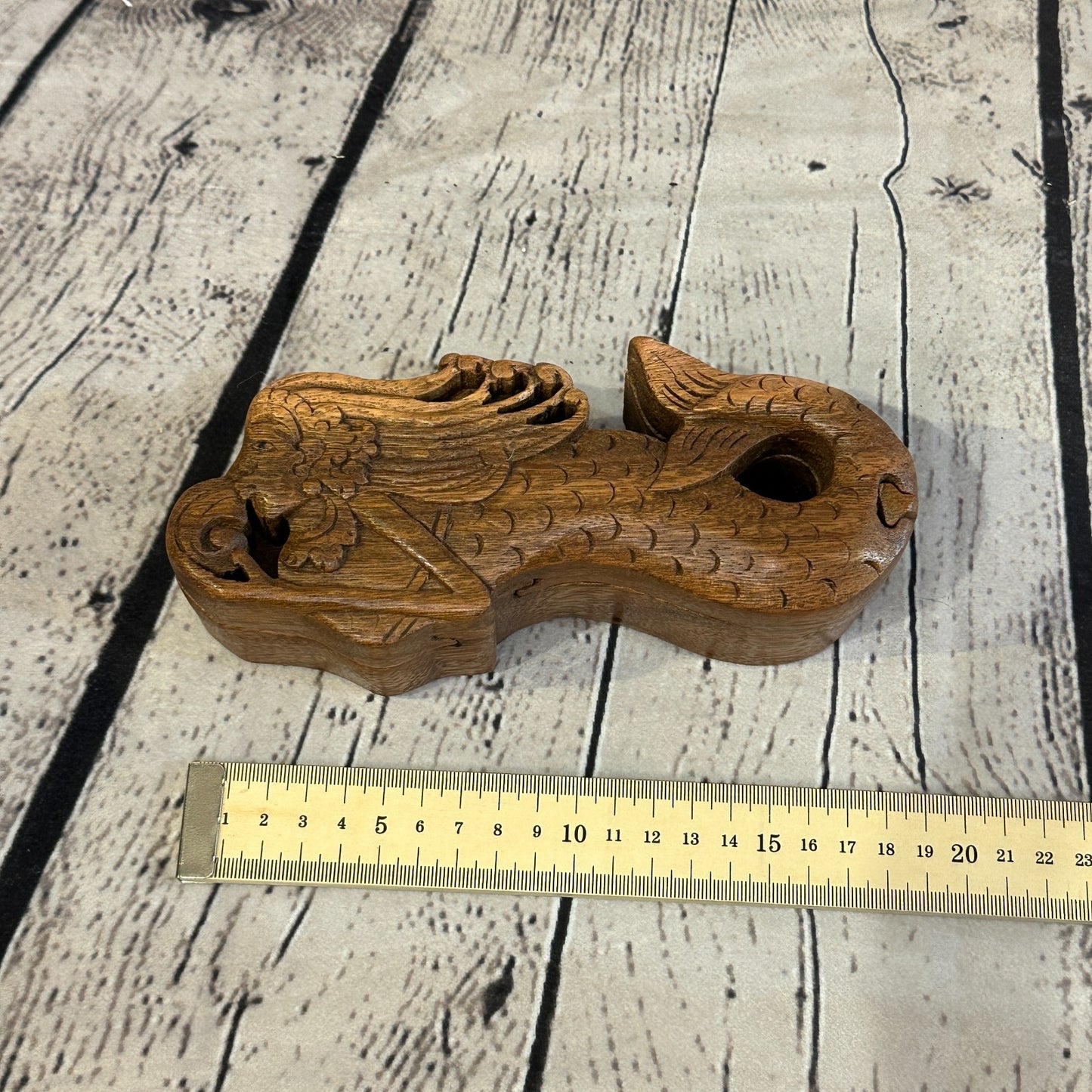 Carved Mermaid 4 Bit Wooden Puzzle Box Secret Box Magic Trinket Handmade4