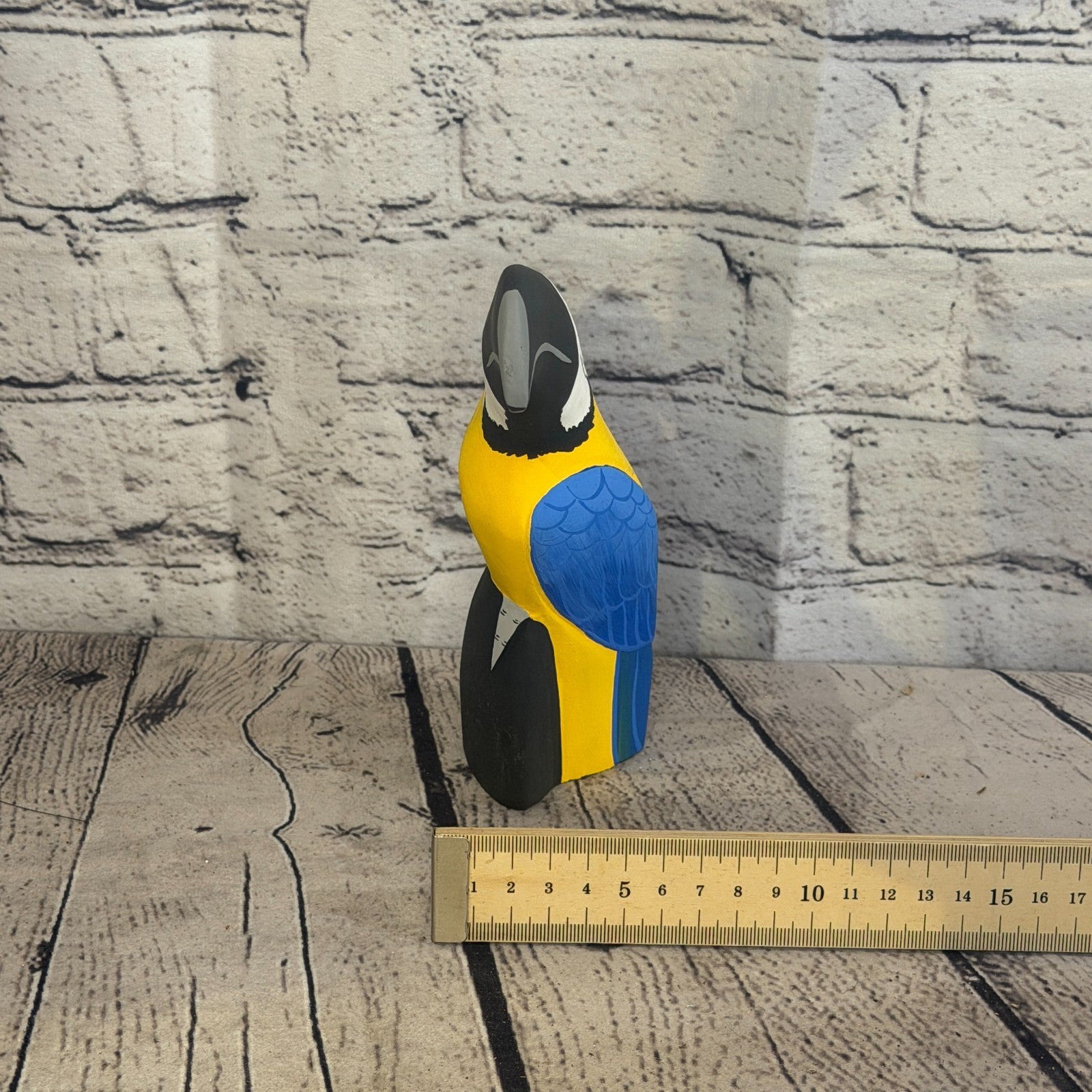 15cm Bright Blue Toucan Bird Ornament Statue Fair Trade Hand Made Carved Wood8