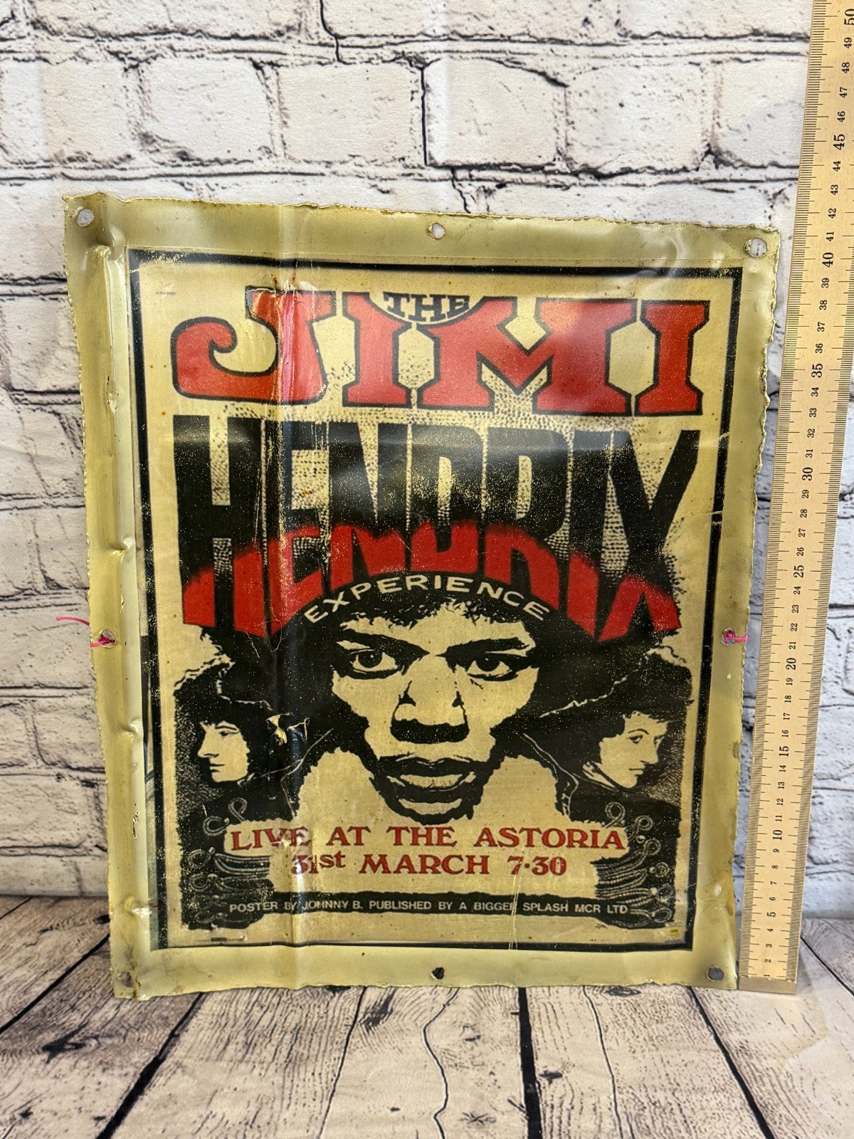 Jimi Hendrix Gig Poster Advert Wall Plaque 42cm x 36cm Vintage Retro Tin Sign1