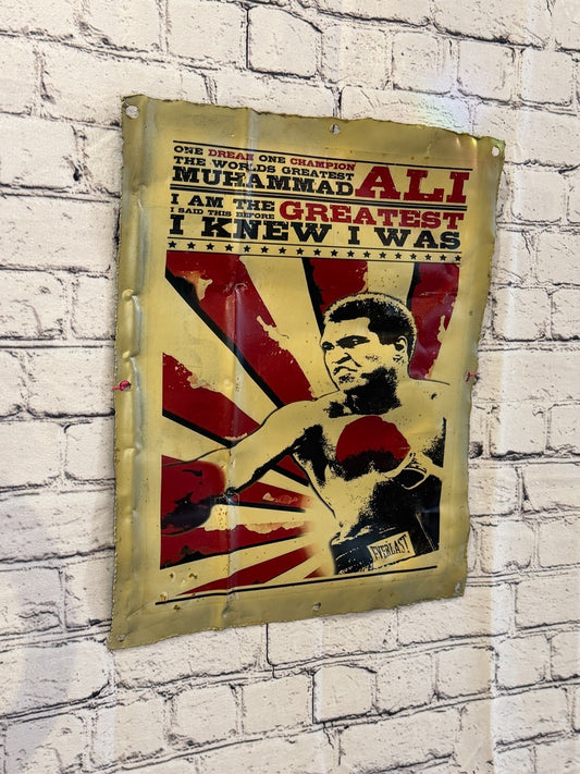 Muhammad Ali Boxing Poster Advert Wall Plaque 42cm x 36cm Vintage Retro Tin Sign0