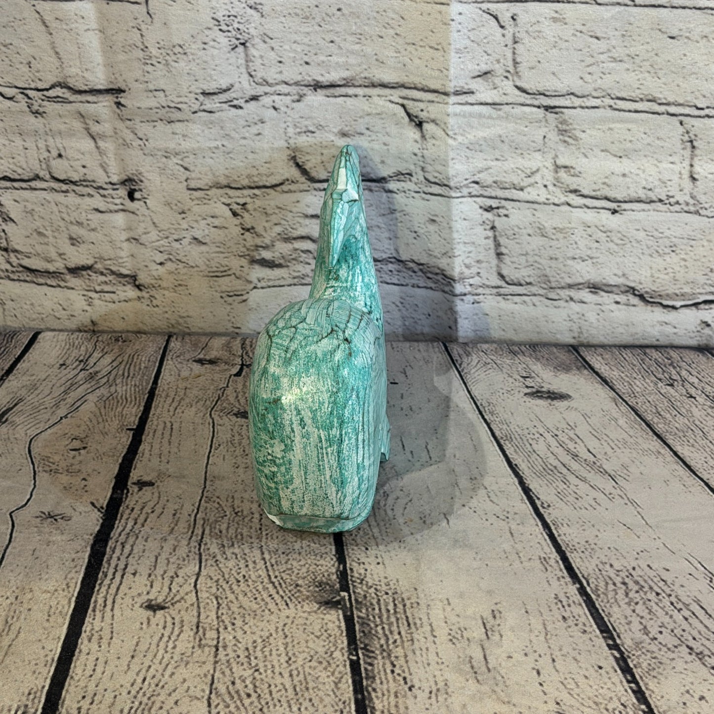 20cm x 12cm Whale Green Fish Wood Coastal Ocean Bathroom Decoration1