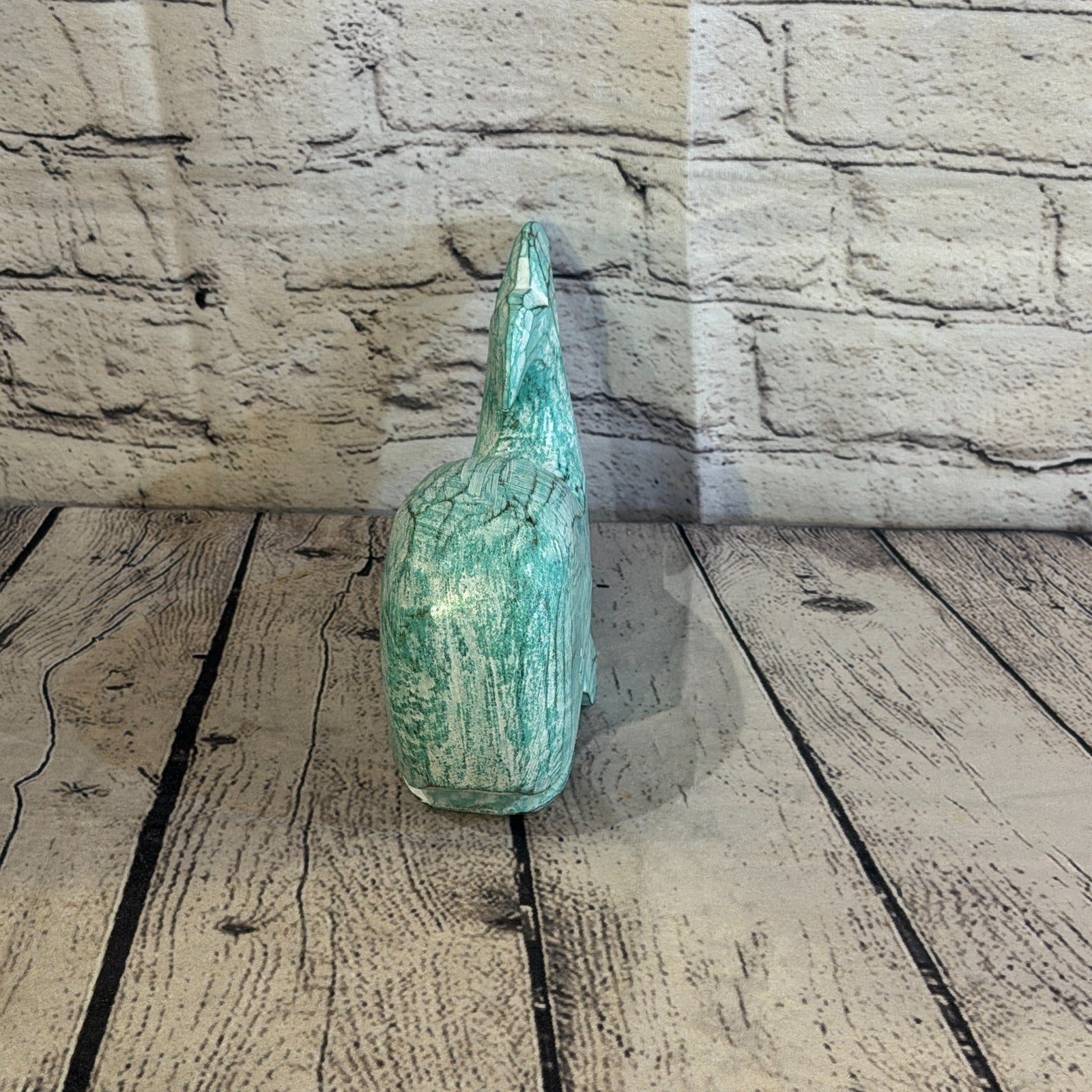 20cm x 12cm Whale Green Fish Wood Coastal Ocean Bathroom Decoration1
