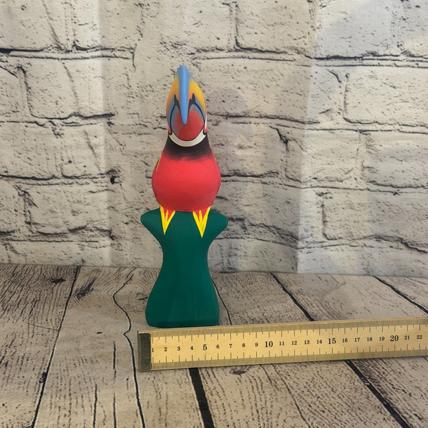 20cm Dark Red Toucan Bird Ornament Statue Fair Trade Hand Made Carved Wood8
