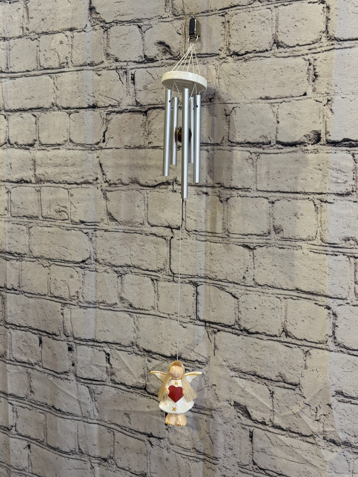 White Fairy Angel Wind Chimes Romantic Metal Art Wind Bells Outdoor Hanging1