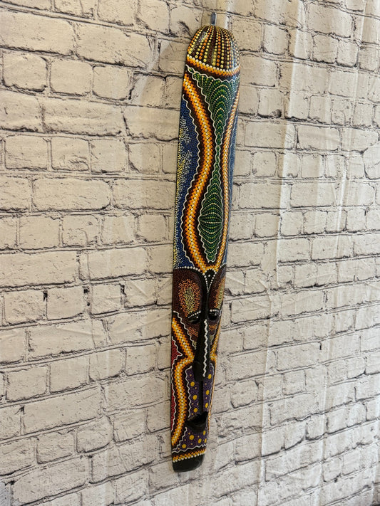 80cm Mask Carved Wooden Dot Painted Ethnic Tribal Tiki Wall Art No 4 New0