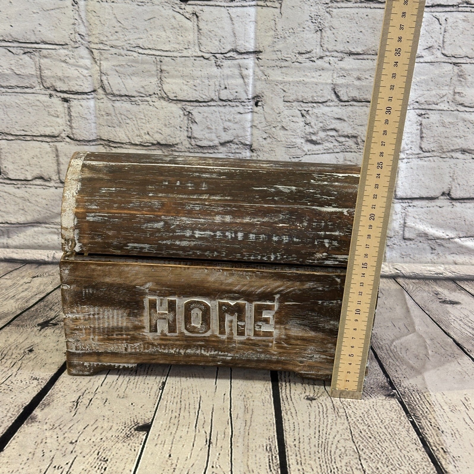 30cm x 20cm x 14cm Brown Home Wood Box Wooden Chest Storage Craft Handles Lid9