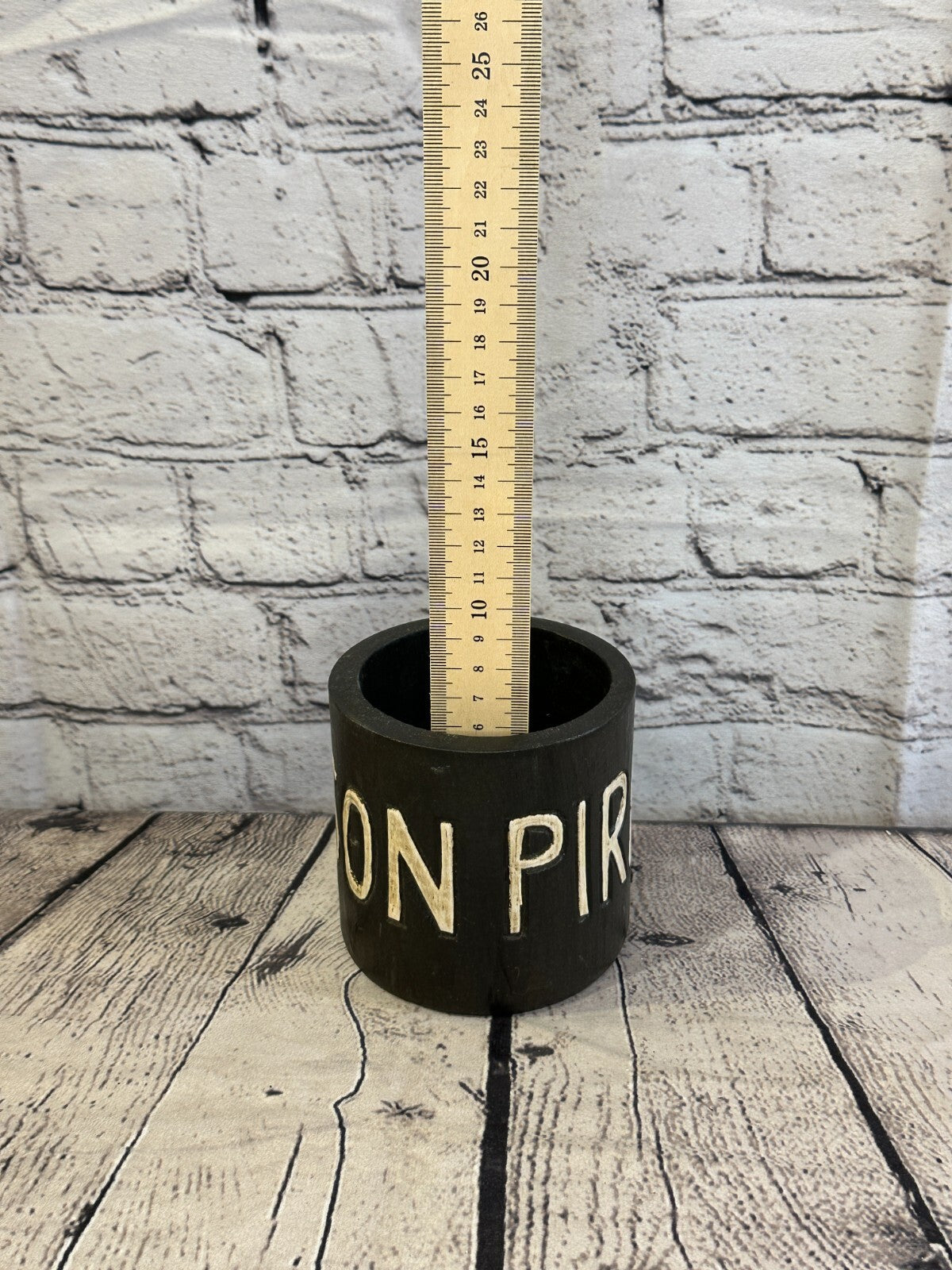 28cm x 10cm x 10cm Bottle Pirate Wooden Gothic Skeleton Skull Head Jewellery Box10