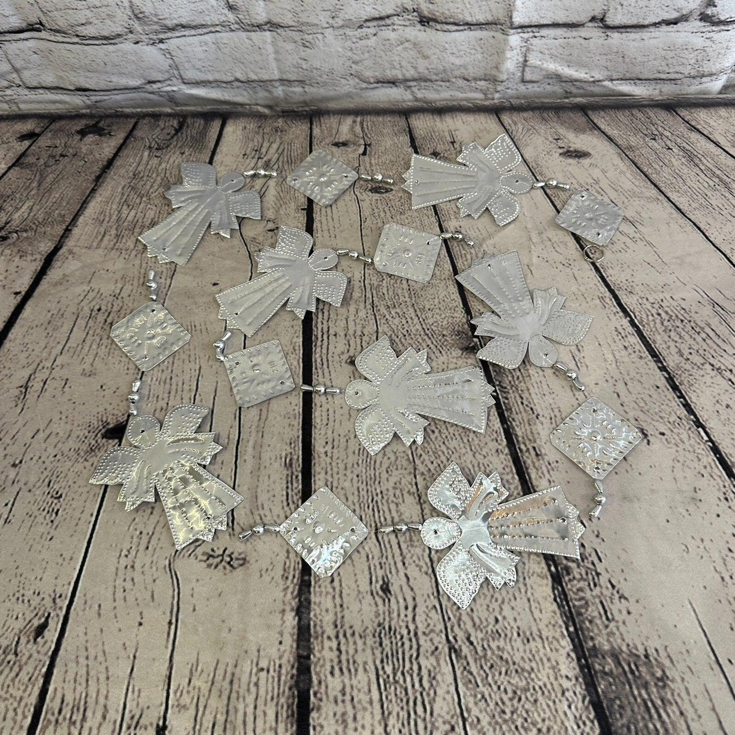 Aluminium Stamped Sitting Angel String Wall Hangings Home Decoration0