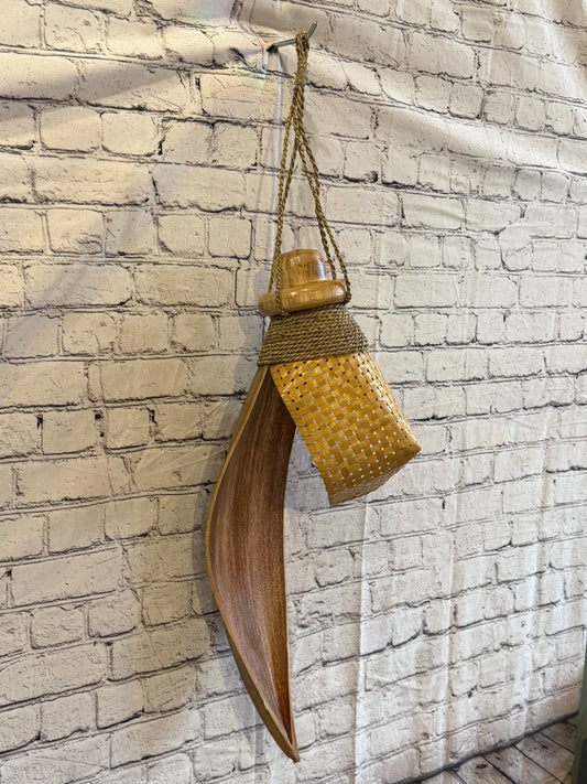 65cm x 25cm Natural Leaf Rattan Ceiling Pendant Light Shade Lampshade LED Bulb0