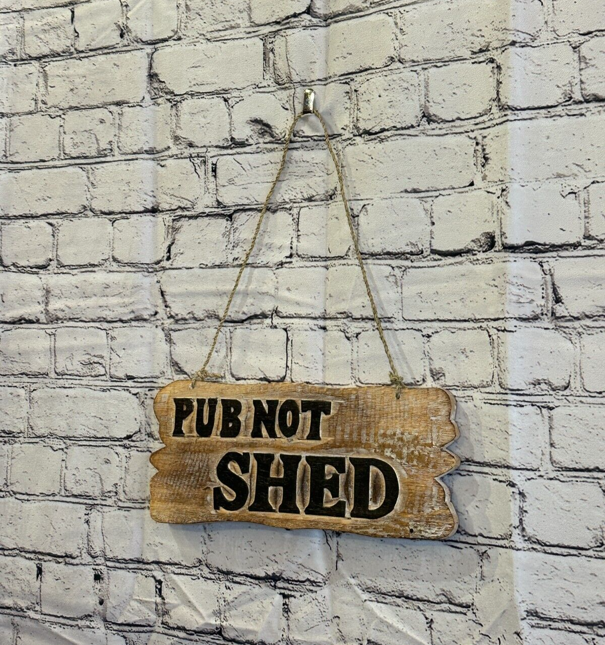 Pub Not Shed Word Sign Plaque Outdoor Garden Shed Den Bar Shop 30cm x 12cm1