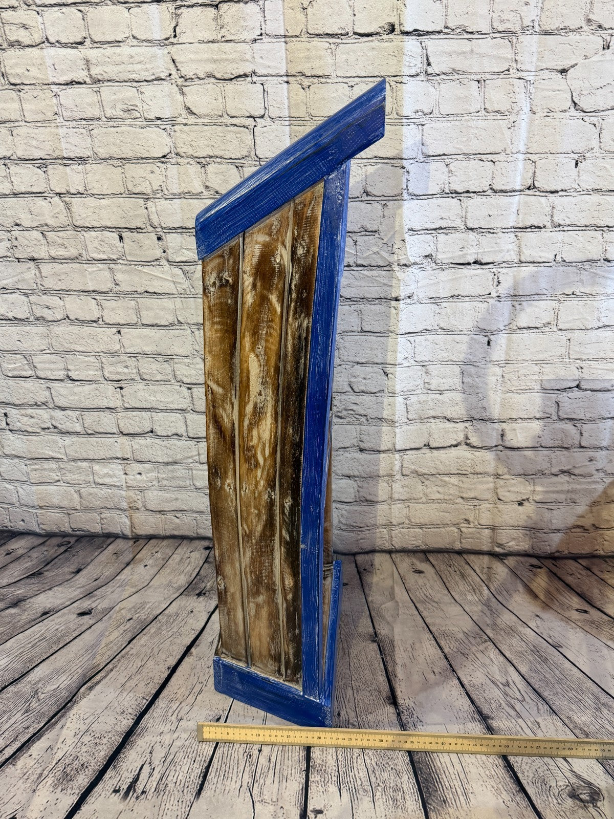 60cm x 30cm x 22cm Blue Boat Shelf Wooden Cabinet Living Hall Storage Furniture7