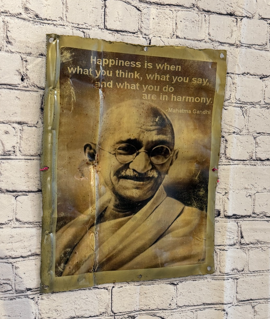 Gandhi Quote Poster Advert Wall Plaque 42cm x 36cm Vintage Retro Tin Sign0