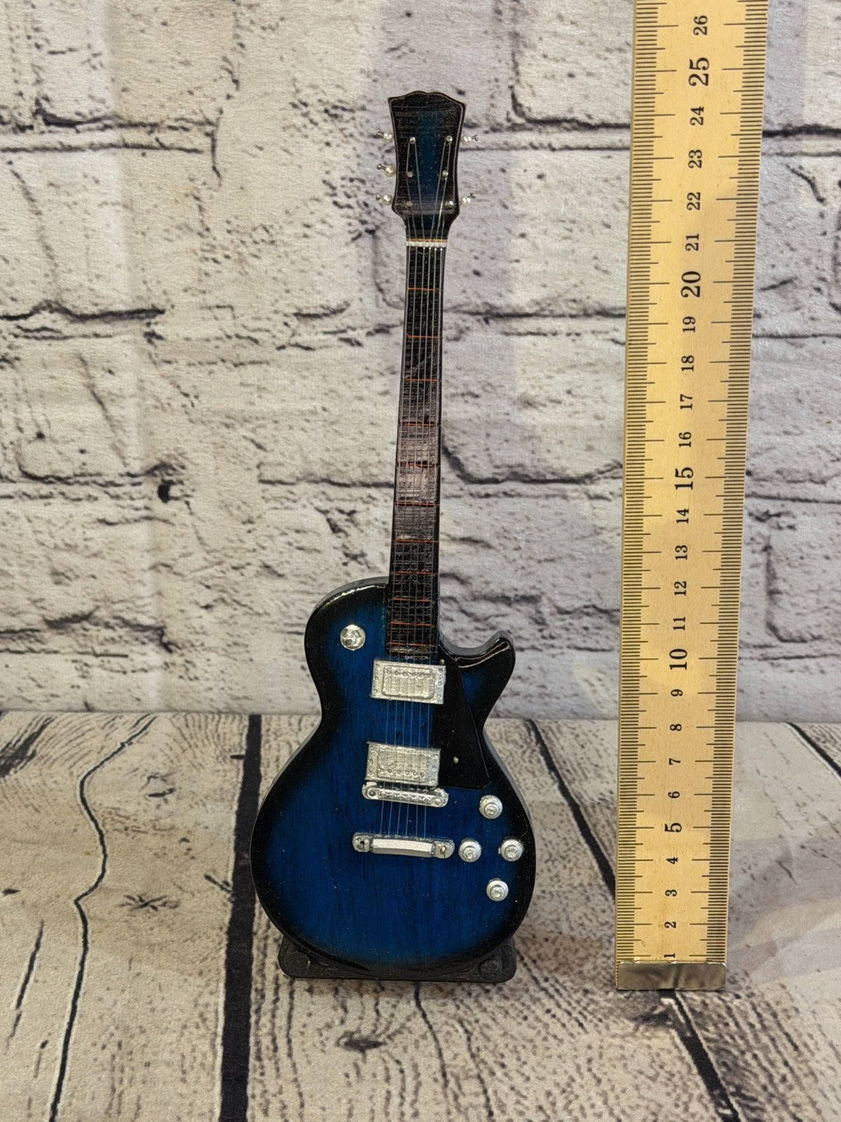 Miniature 25cm Guitar on Stand Band Gift Display Design 45