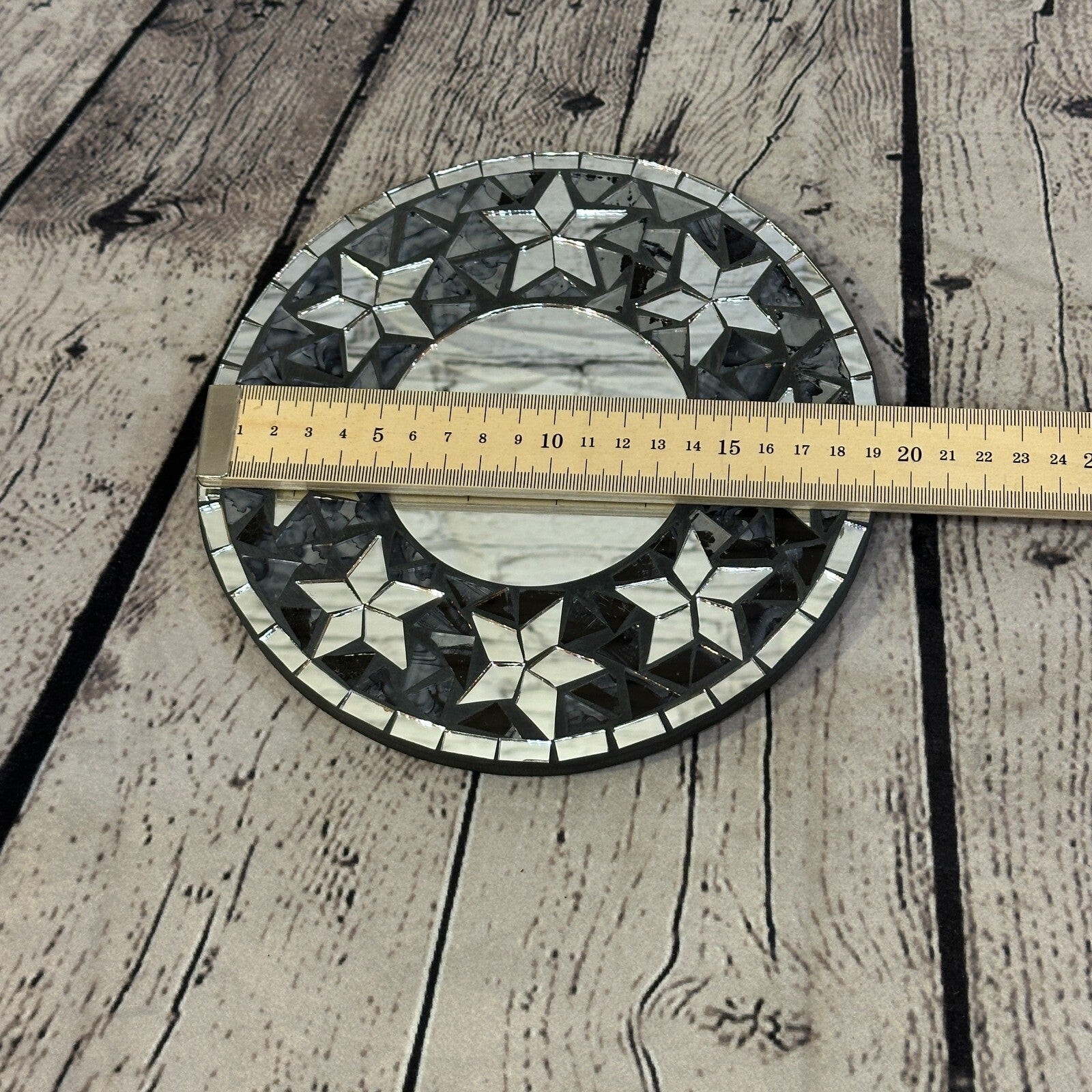Black Star Mosaic Tile Wall Mirror 20cm x 20cm 8 Inches Handmade New3