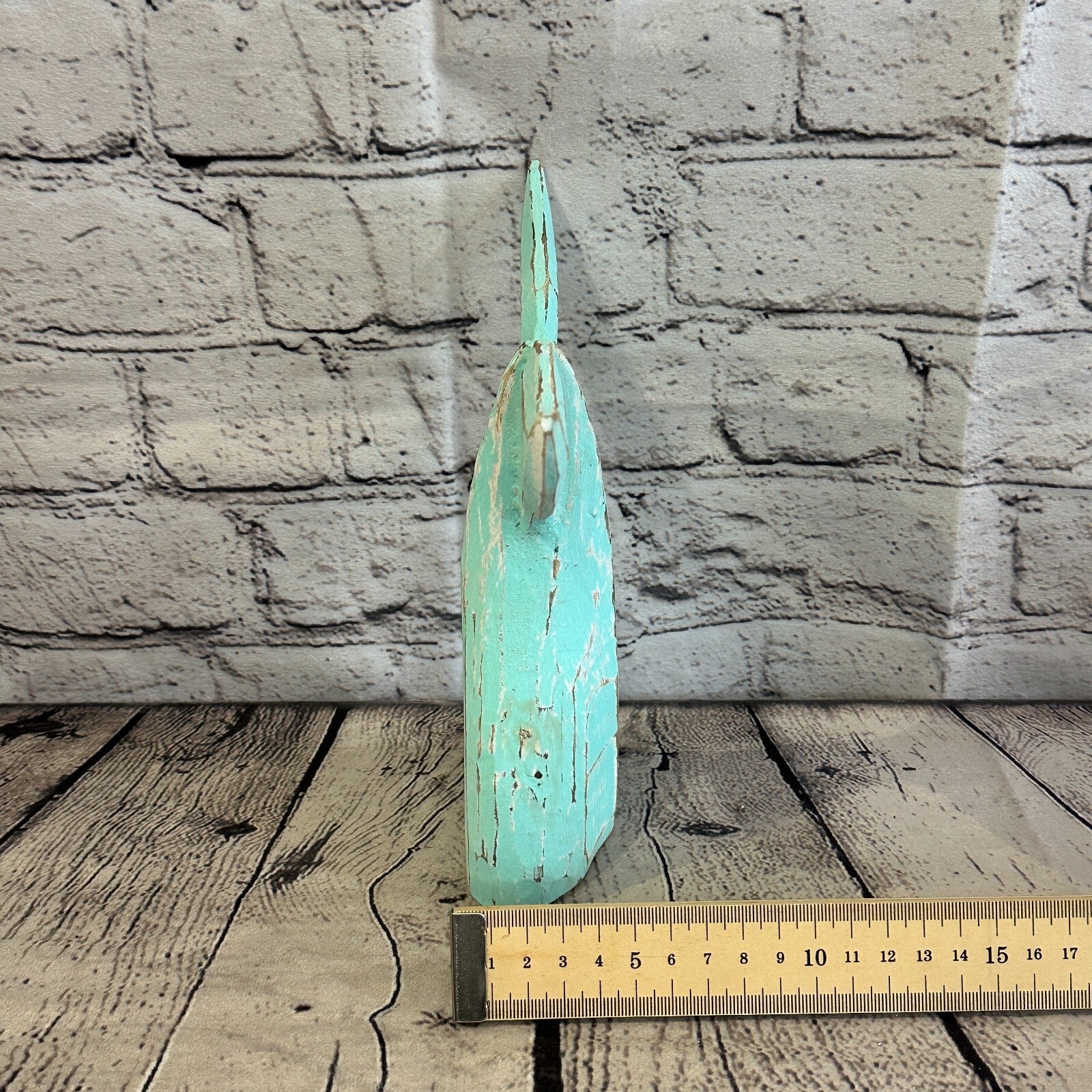 20cm x 18cm Whale Tail Green Fish Wood Coastal Ocean Bathroom Decoration8