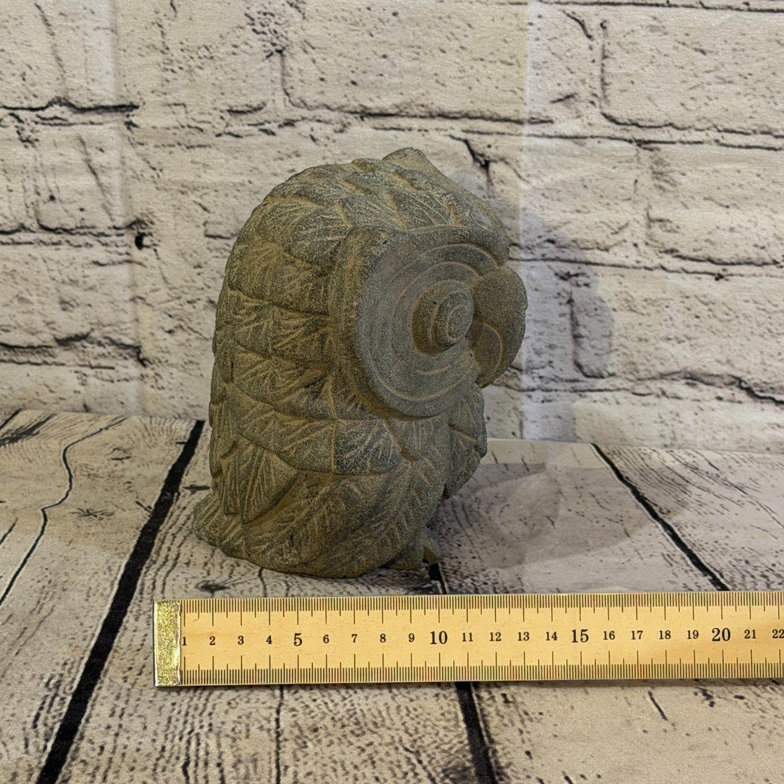 Standing Barn Owl Stone Garden 10cm x 15cm Ornament Indoor Statue Hindu8