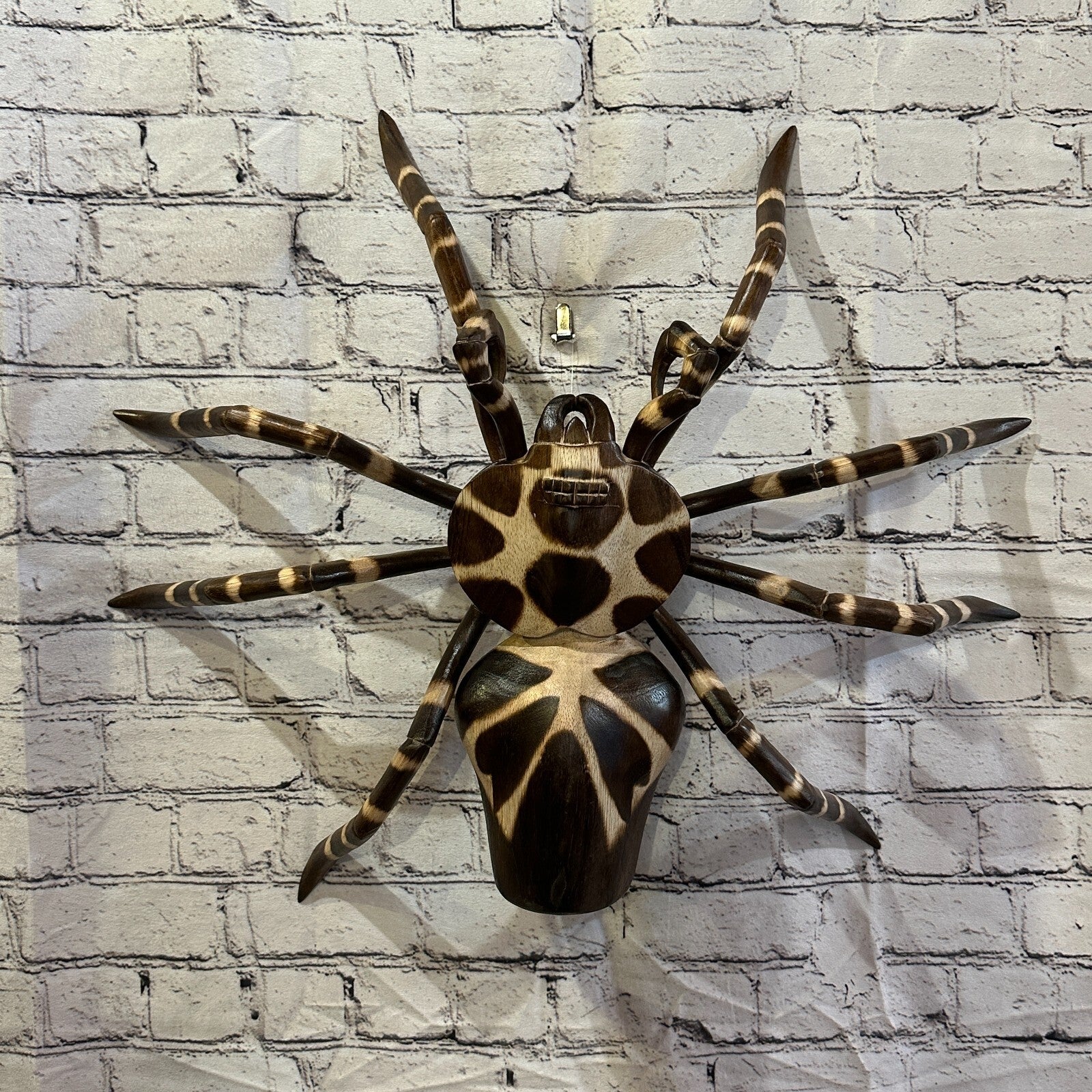 50cm x 45cm Wooden Spider Carving Hand Carved Walking Spider Tarantula Statue11