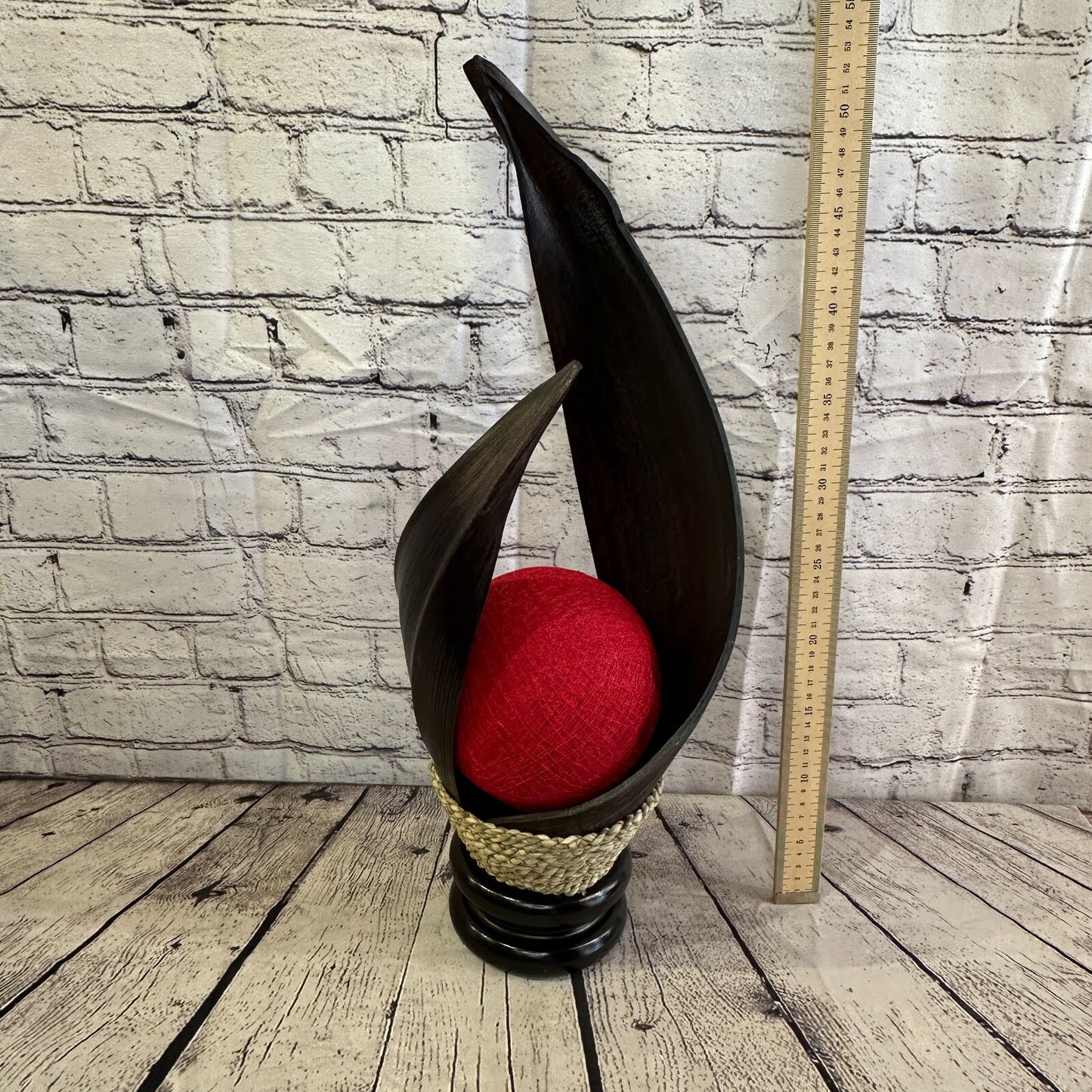 Red Dark Brown Natural 55cm Tall Leaf Lamp Twist LED UK Mains Plug Design 23