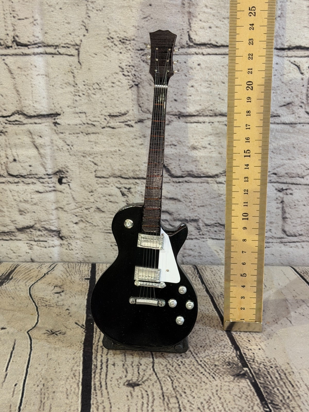 Miniature 25cm Guitar on Stand Band Gift Display Design 105