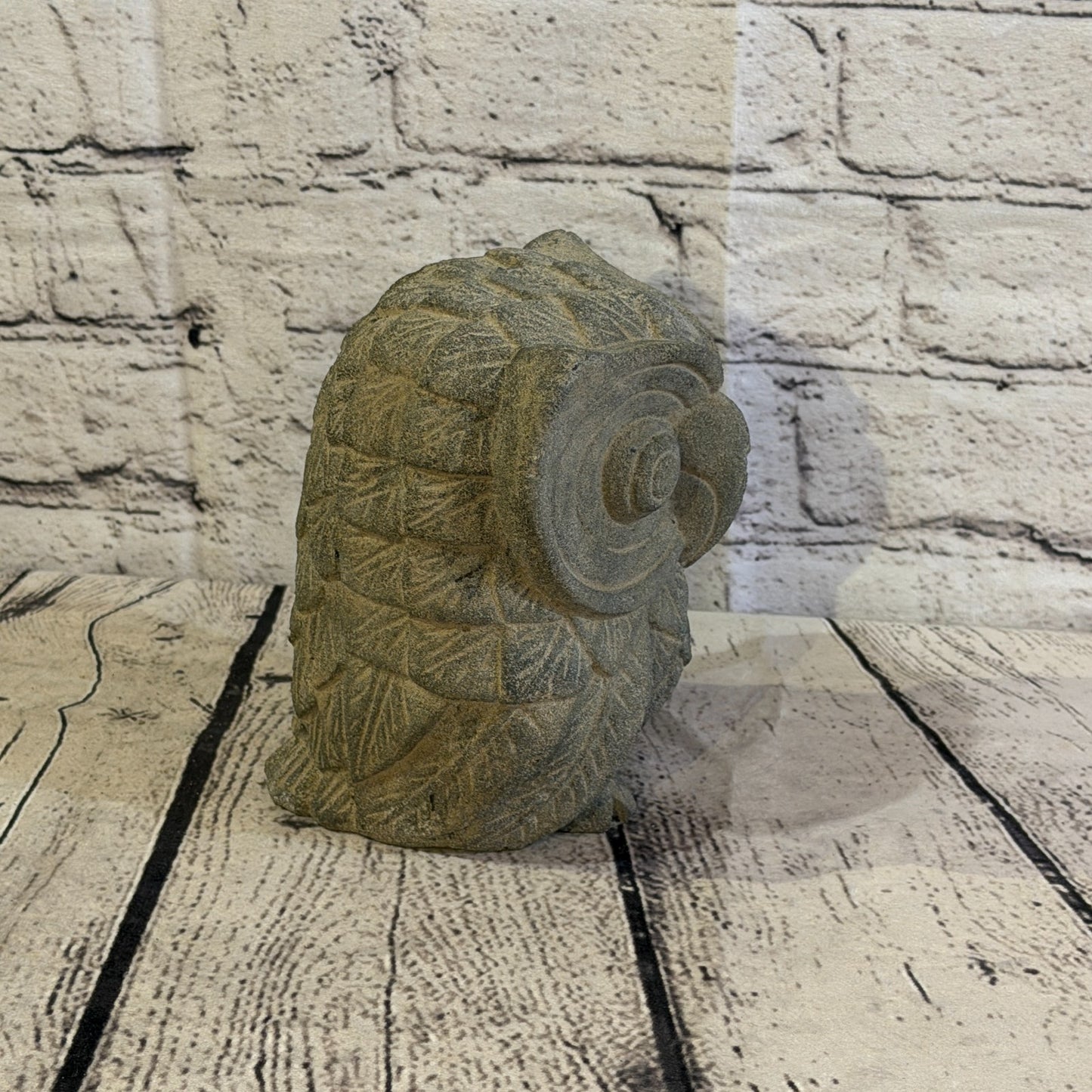 Standing Barn Owl Stone Garden 10cm x 15cm Ornament Indoor Statue Hindu3