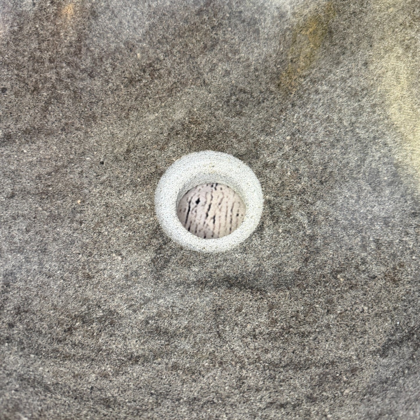 36cm x 37cm Wash Basin Bathroom Counter Top Washing River Stone Bowl Sink No 269