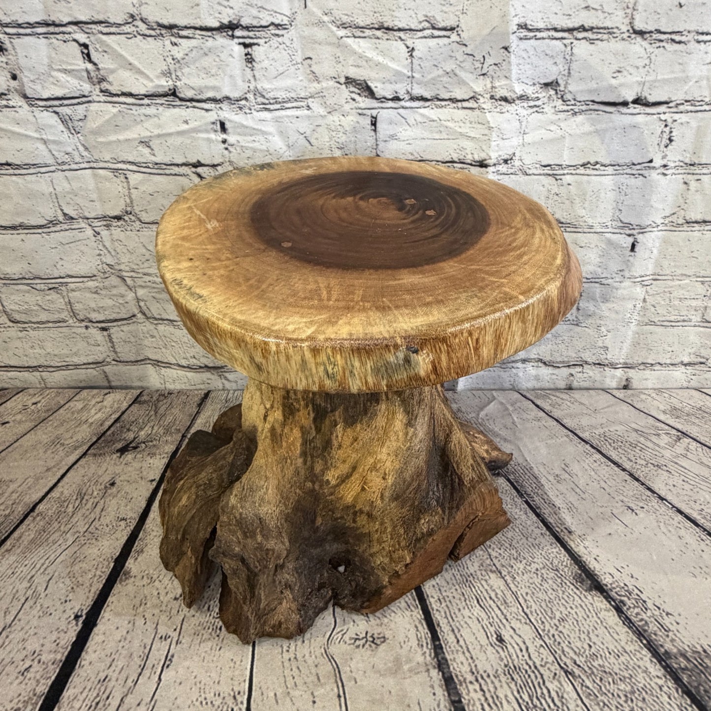 30cm x 25cm Wooden Coffee Root Sculpture Garden Teak Root Ornament Carved No 82