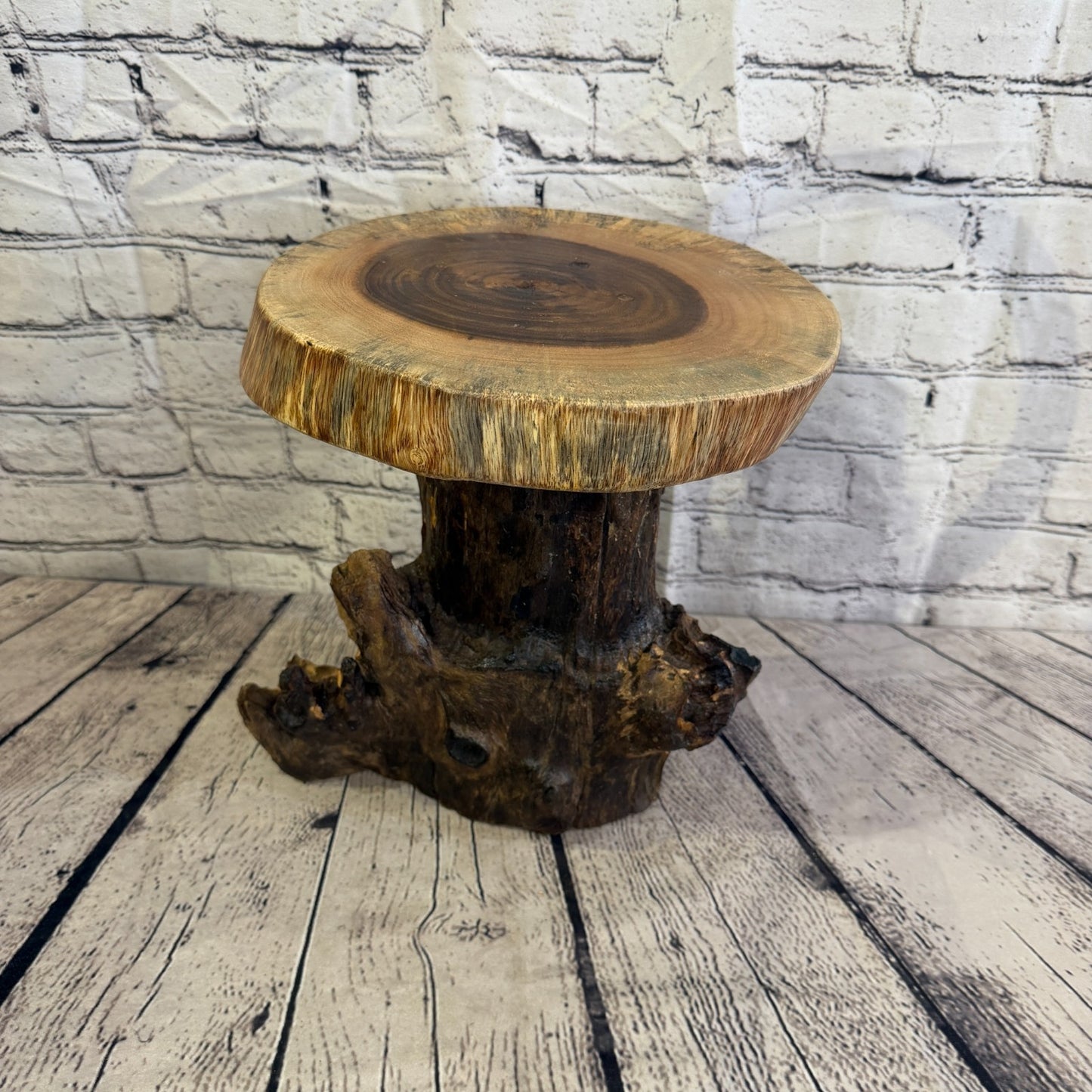 30cm x 25cm Wooden Coffee Root Sculpture Garden Teak Root Ornament Carved No 120