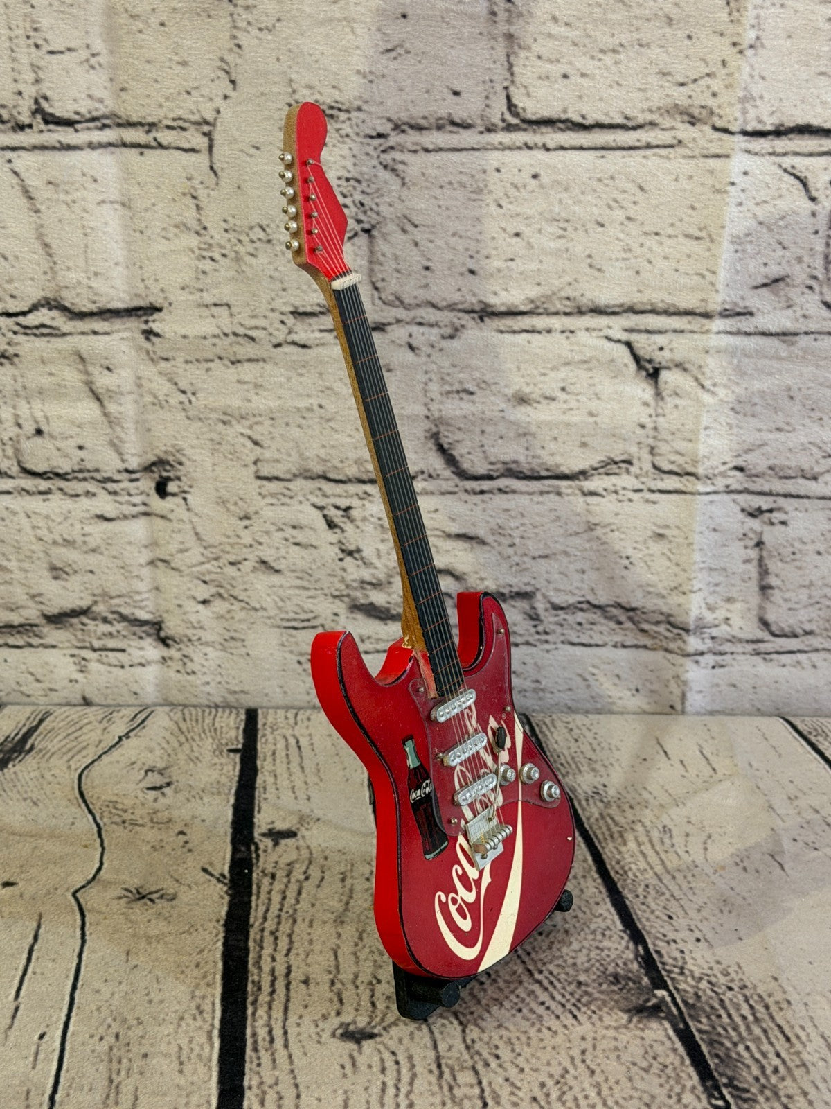 Miniature 25cm Guitar Coke Cola Guitar on Stand Band Gift Display2