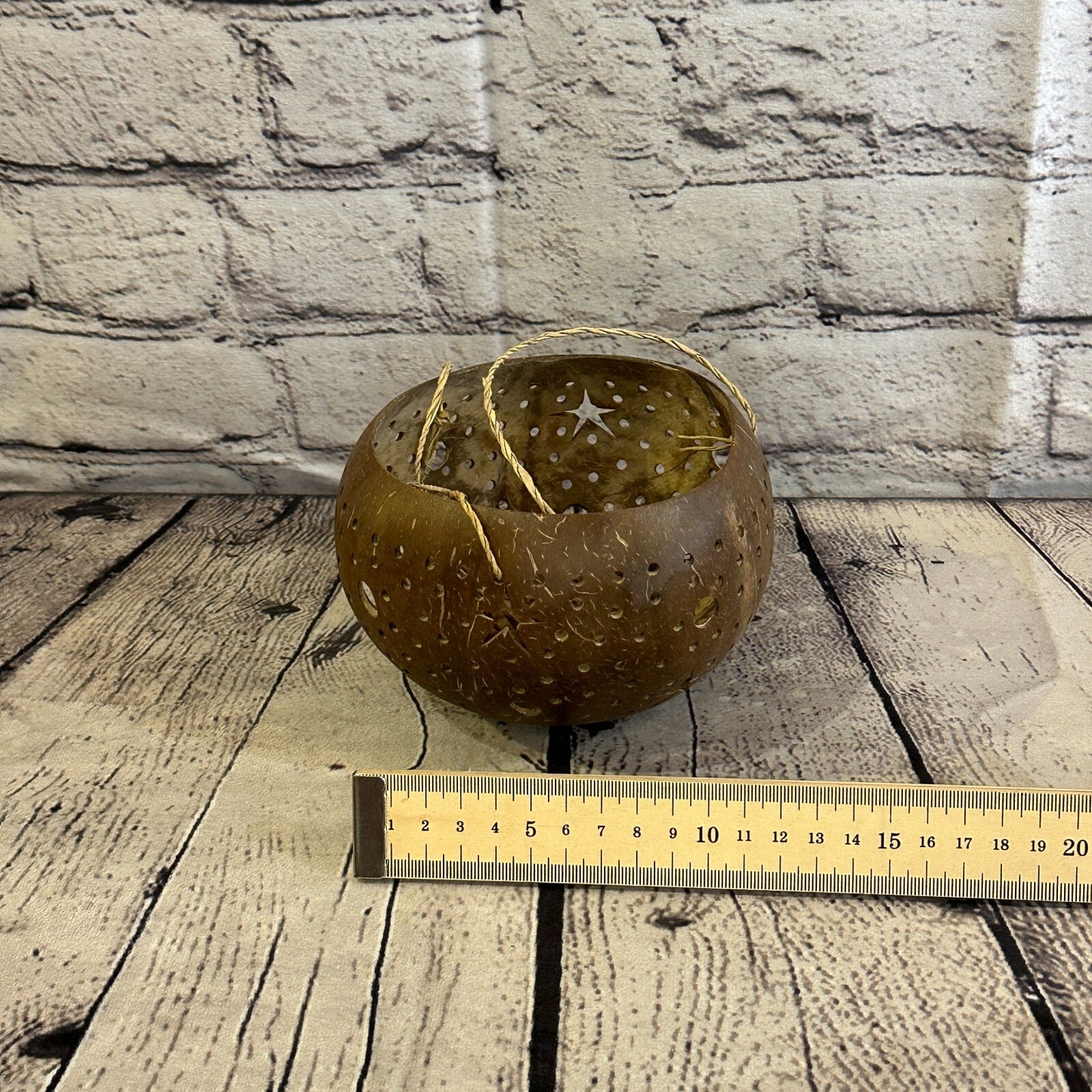 Plain Coconut Shell Hanging Basket Orchid Planter Balcony Decorative Vase Flower5