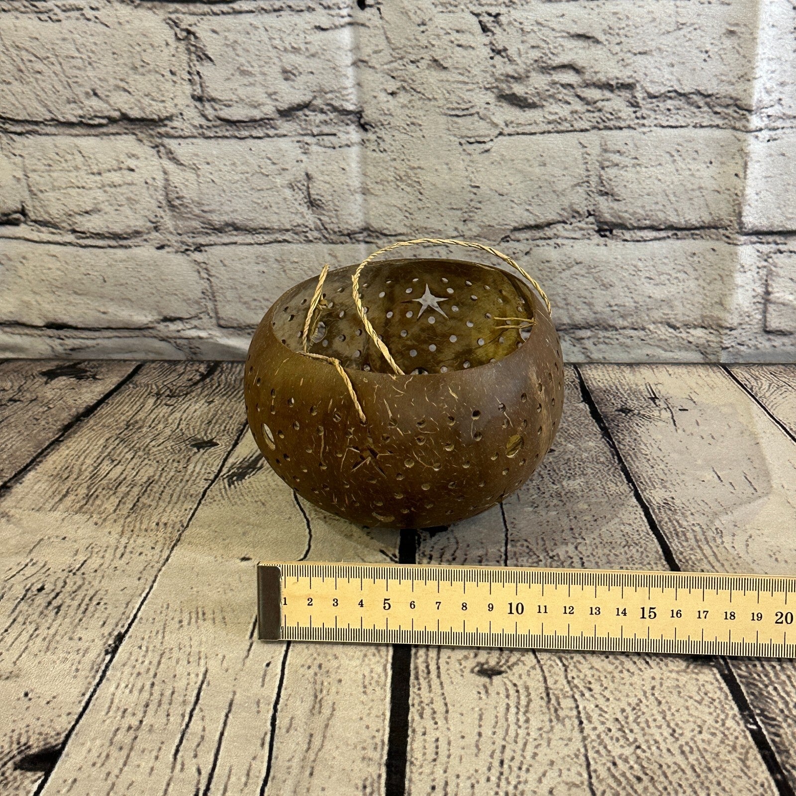 Plain Coconut Shell Hanging Basket Orchid Planter Balcony Decorative Vase Flower5