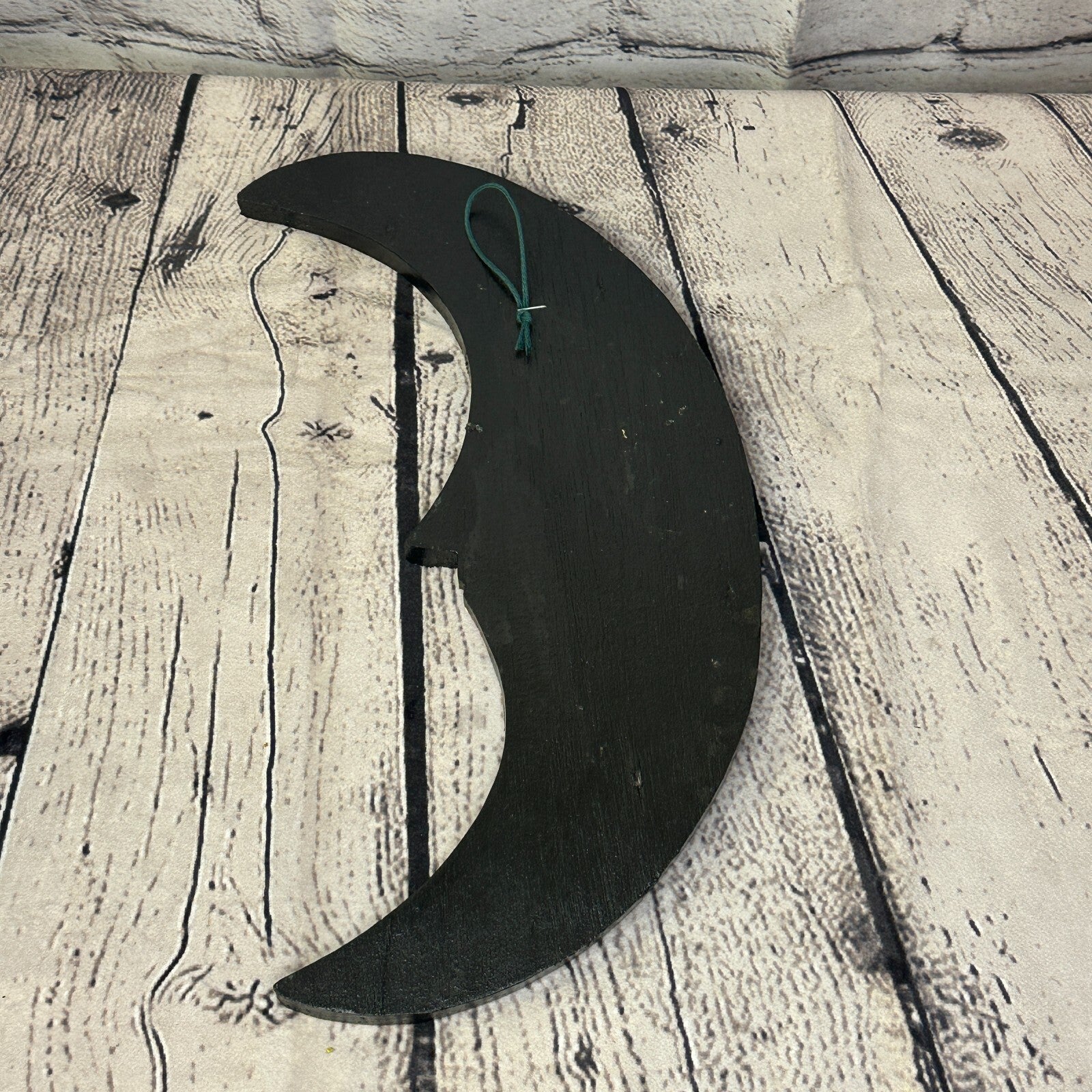 30cm Crescent Moon Carved Wooden Dot Painted Ethnic Tribal Tiki Wall Art No 26