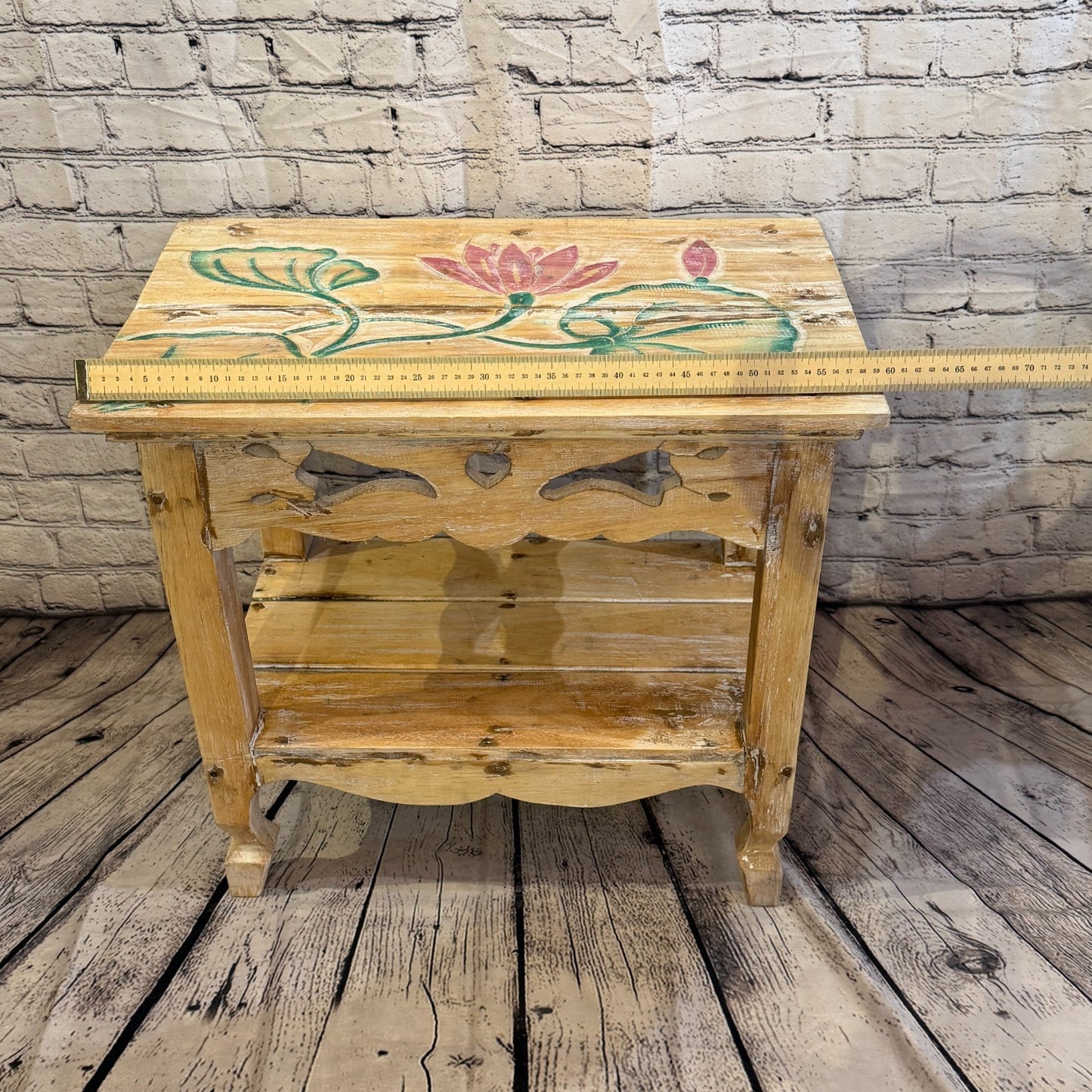 55cm x 60cm x 35cm Flower Table Wooden Side Cabinet Living Storage Furniture5