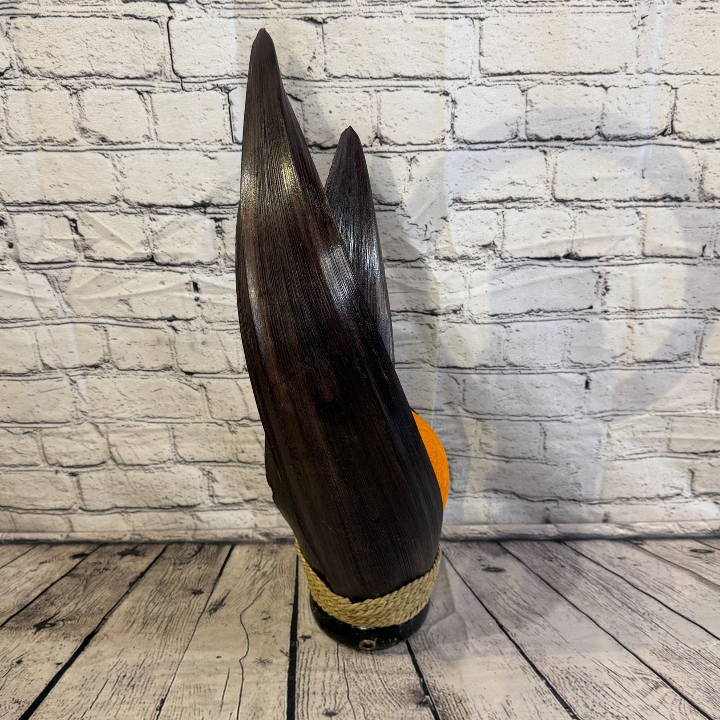 Orange Light Brown Natural 55cm Tall Leaf Lamp Twist LED UK Mains Plug Design 64