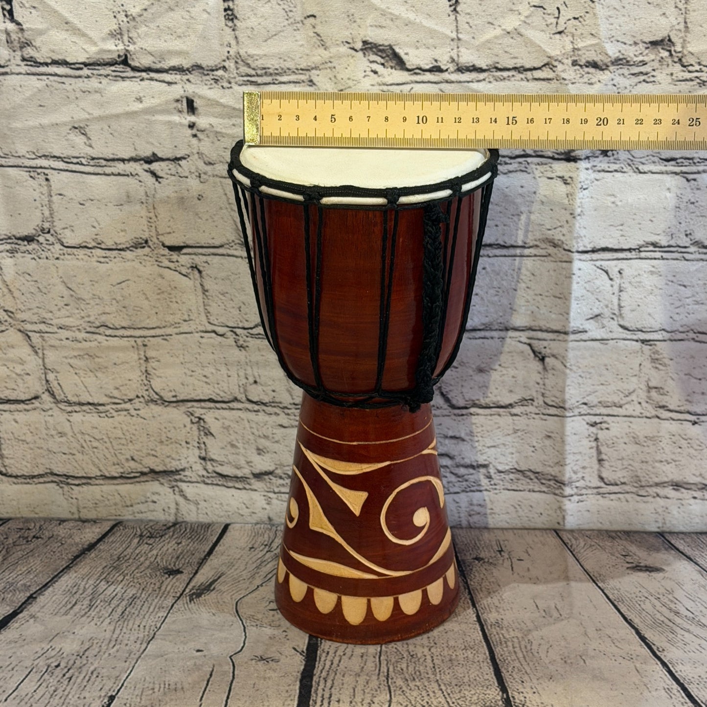 30cm Carved Djembe Drums Musical Instrument Hand Made Fair Trade Dot Painted5