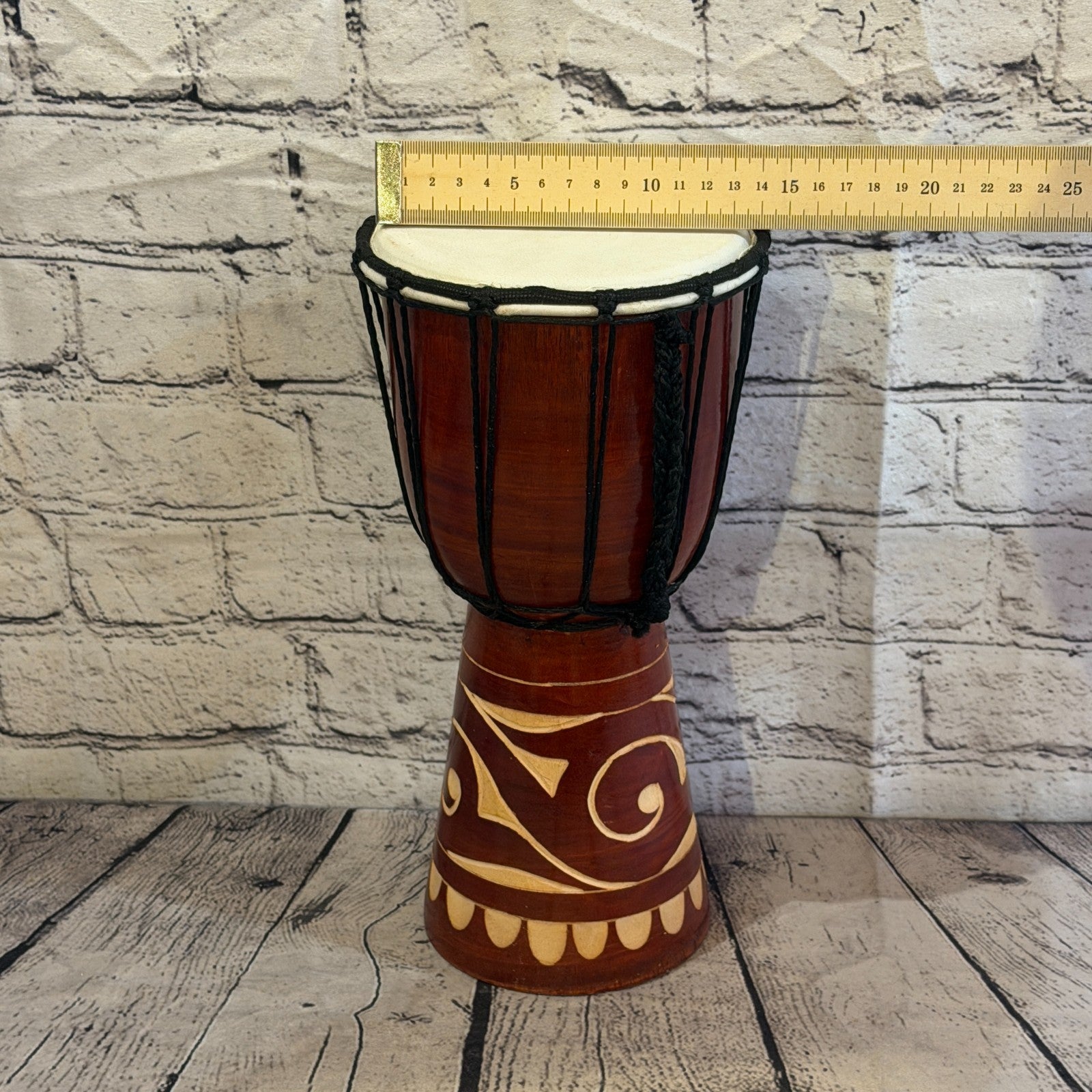 30cm Carved Djembe Drums Musical Instrument Hand Made Fair Trade Dot Painted5