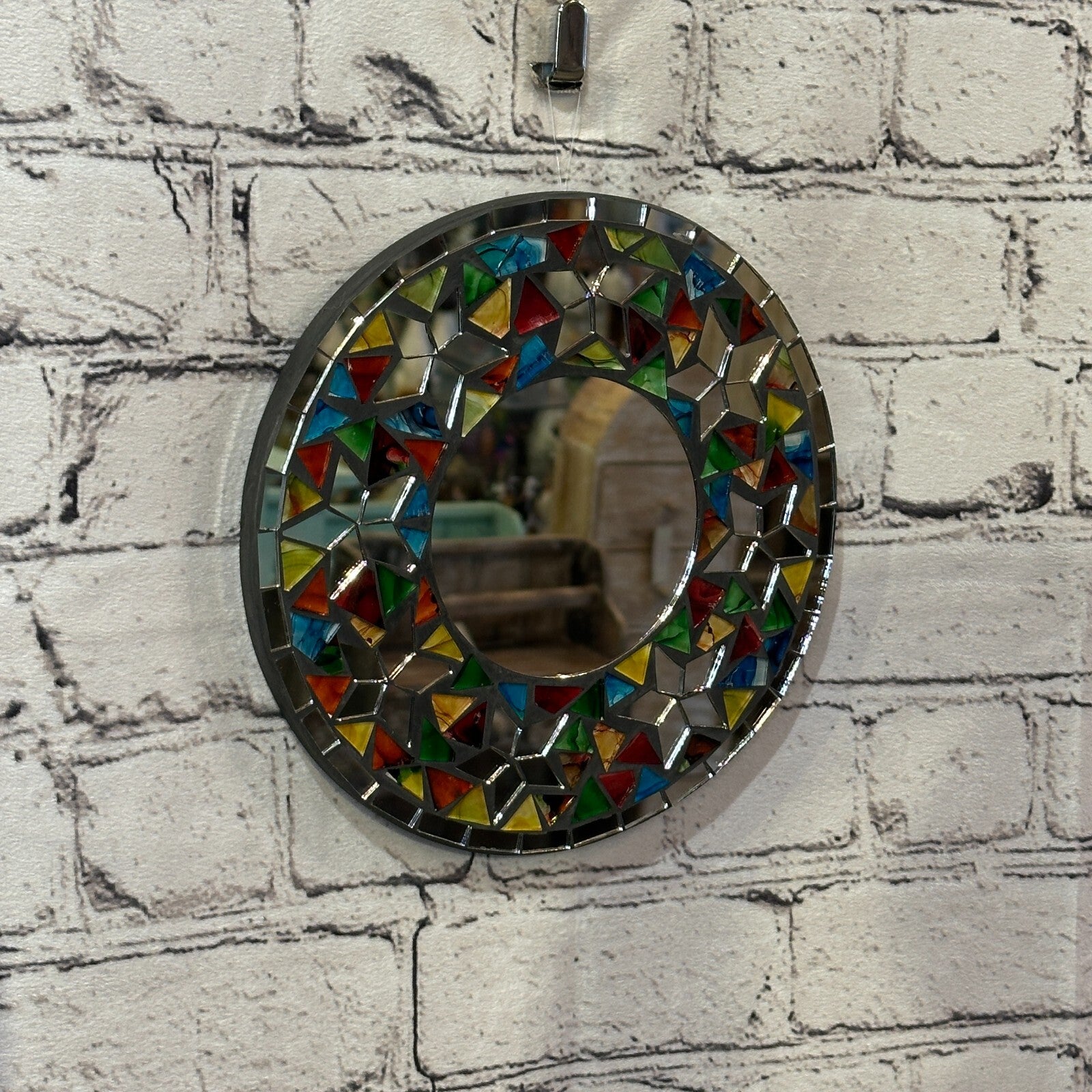 Rainbow Star Mosaic Tile Wall Mirror 20cm x 20cm 8 Inches Handmade New1