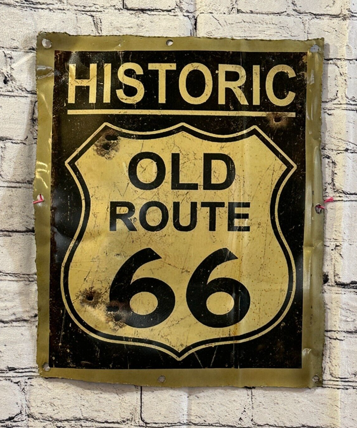 Historic Route 66 Poster Advert Wall Plaque 42cm x 36cm Vintage Retro Tin Sign0