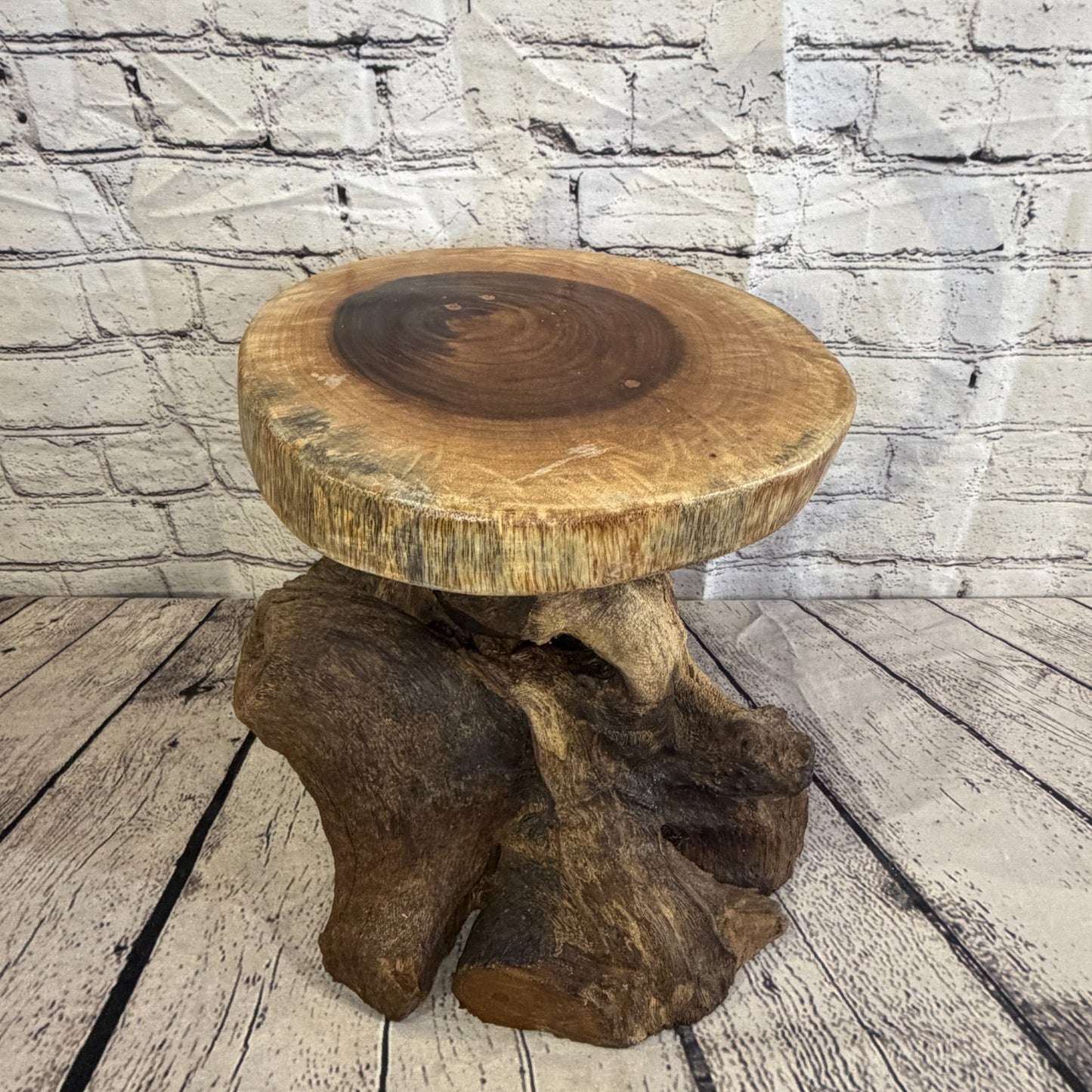 30cm x 25cm Wooden Coffee Root Sculpture Garden Teak Root Ornament Carved No 81