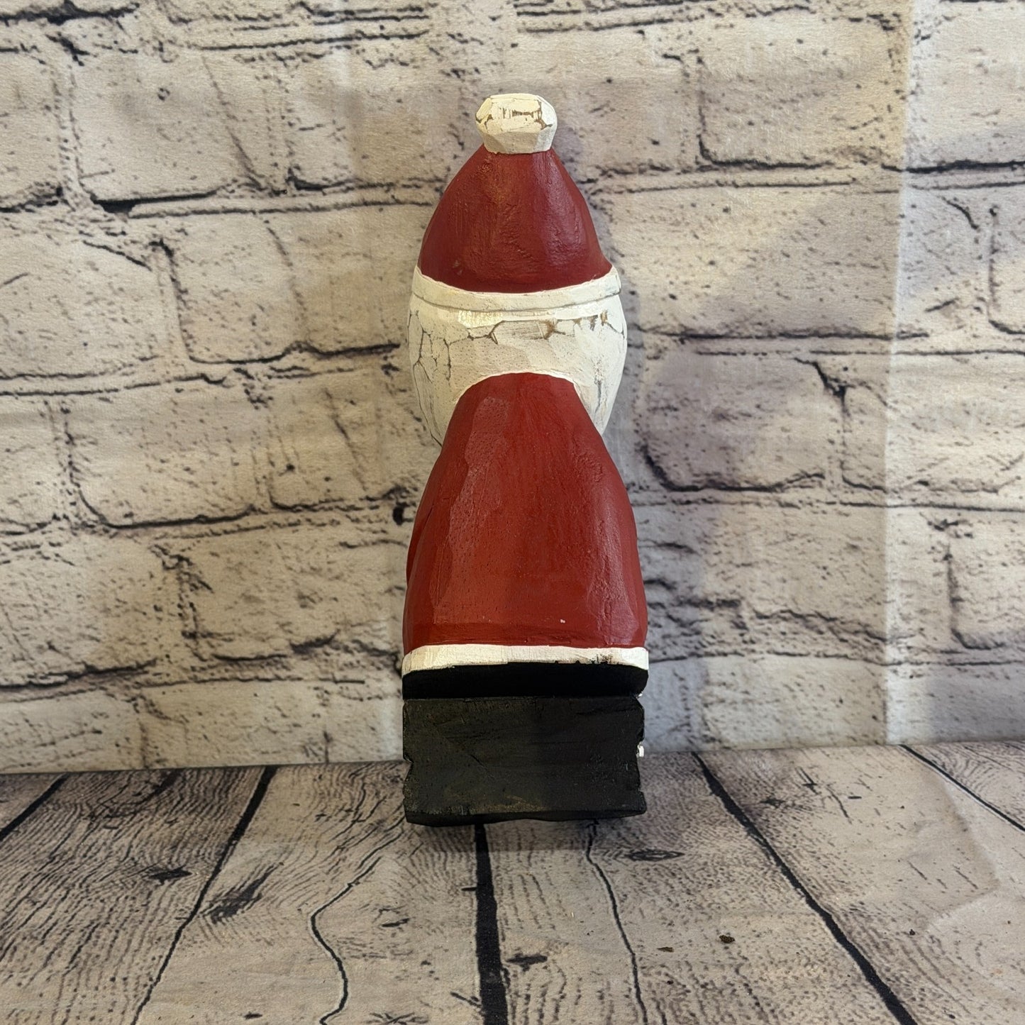 20cm x 8cm Santa Claus Father Christmas Handcrafted Wood Xmas Christmas Ornament4