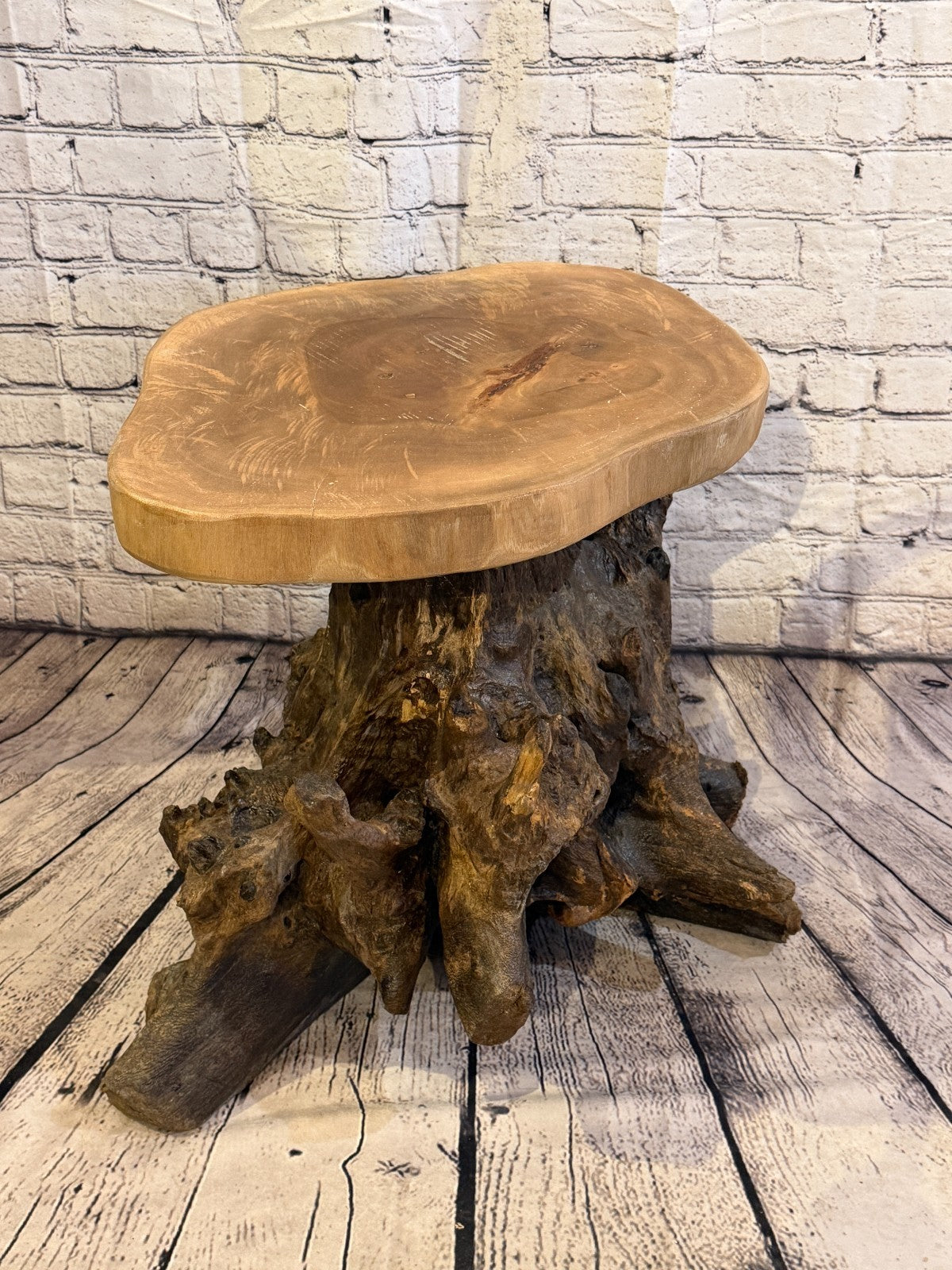 50cm x 50cm Single Wooden Coffee Root Sculpture Garden Teak Root Ornament Carved2