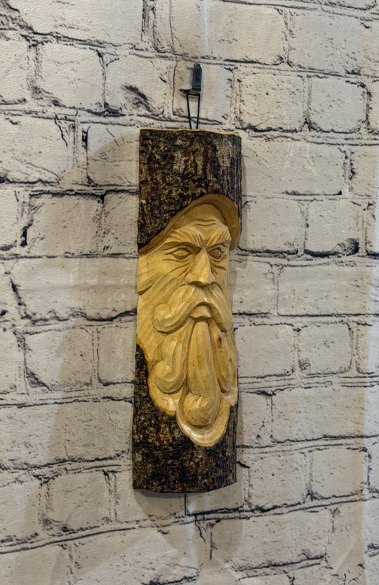 Forest Man Of The Woods 30cm Hand Carved Wizard Tree Trunk Wood Fairtrade0