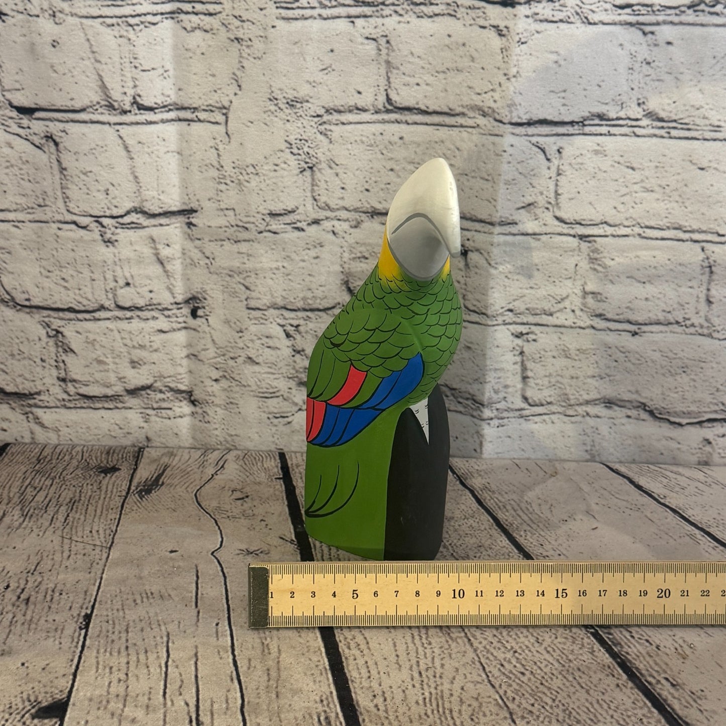 20cm Bright Green Toucan Bird Ornament Statue Fair Trade Hand Made Carved Wood8