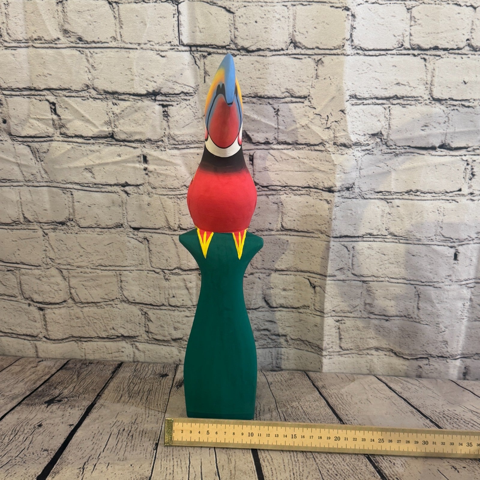 40cm Dark Red Toucan Bird Ornament Statue Fair Trade Hand Made Carved Wood7