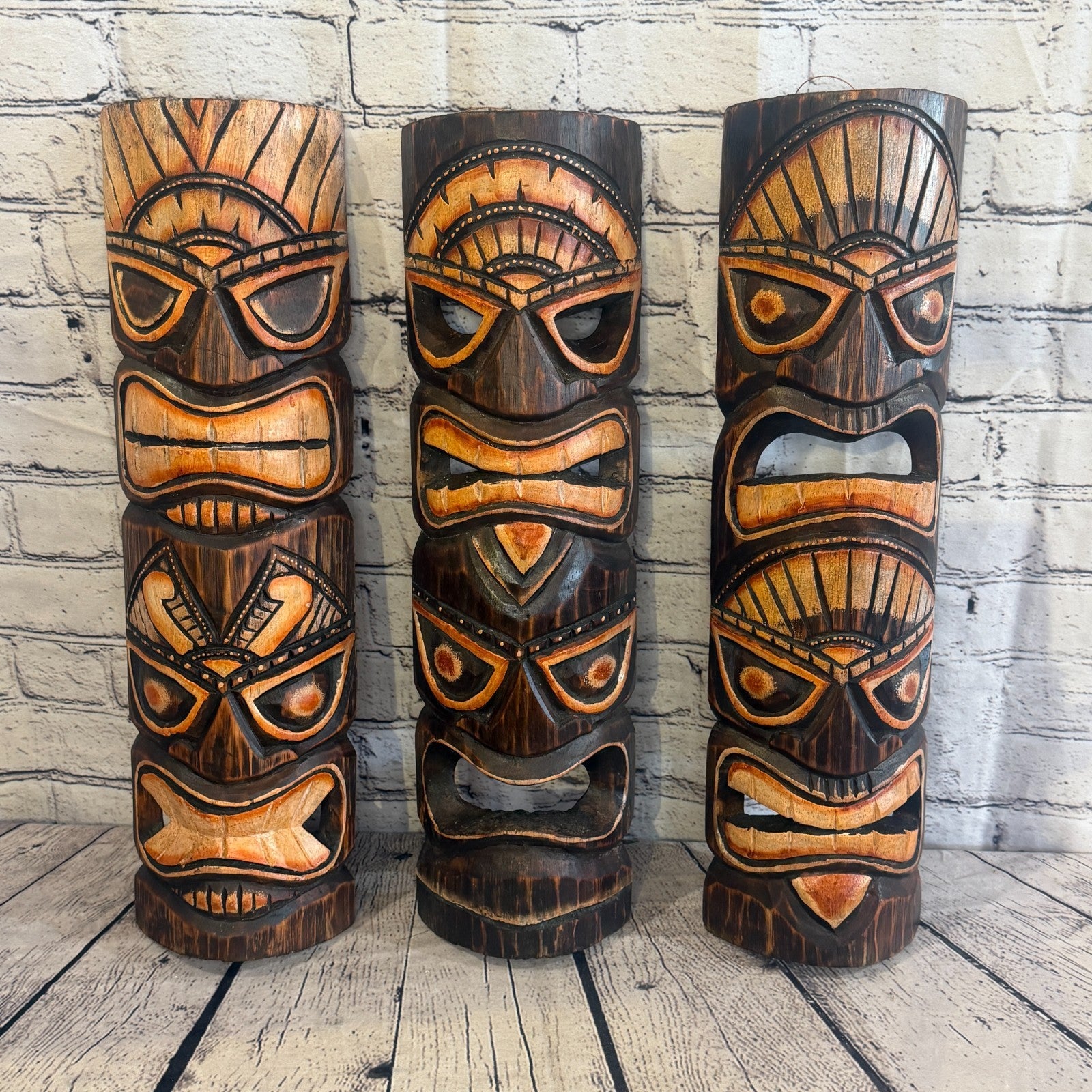 50cm Tiki Bar Mask Sign Decoration Wall Hanging Mask Wood Carving Design 26