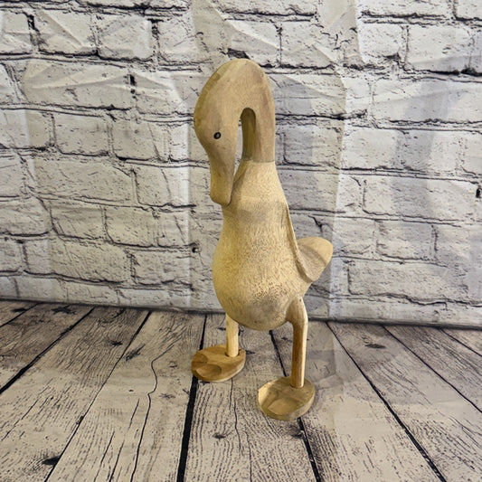 Swan Neck 40cm Tall Wooden Smooth Duckling Baby Duck Bamboo Root Fairtrade0
