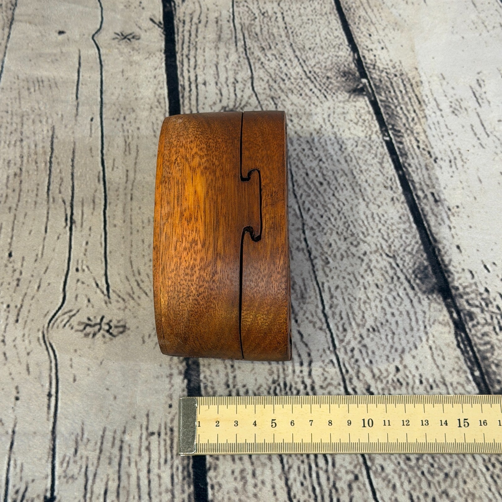 Oval Dragon Scale 4 Bit Wooden Puzzle Box Secret Box Magic Trinket Handmade5