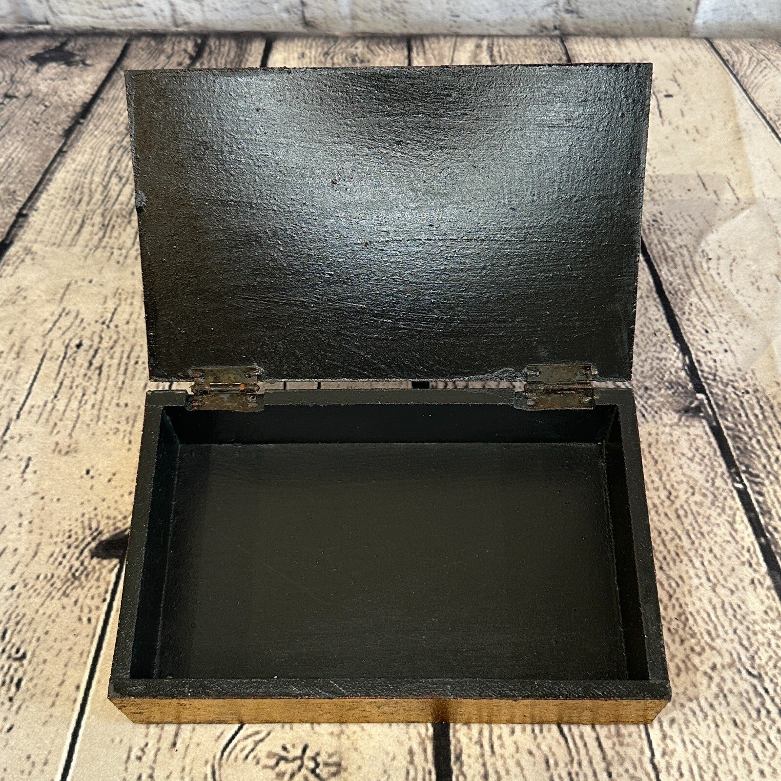 Bright Gold Thai Plain Elephant 20cm x 12cm x 5cm Wooden Box Trinket Handmade3