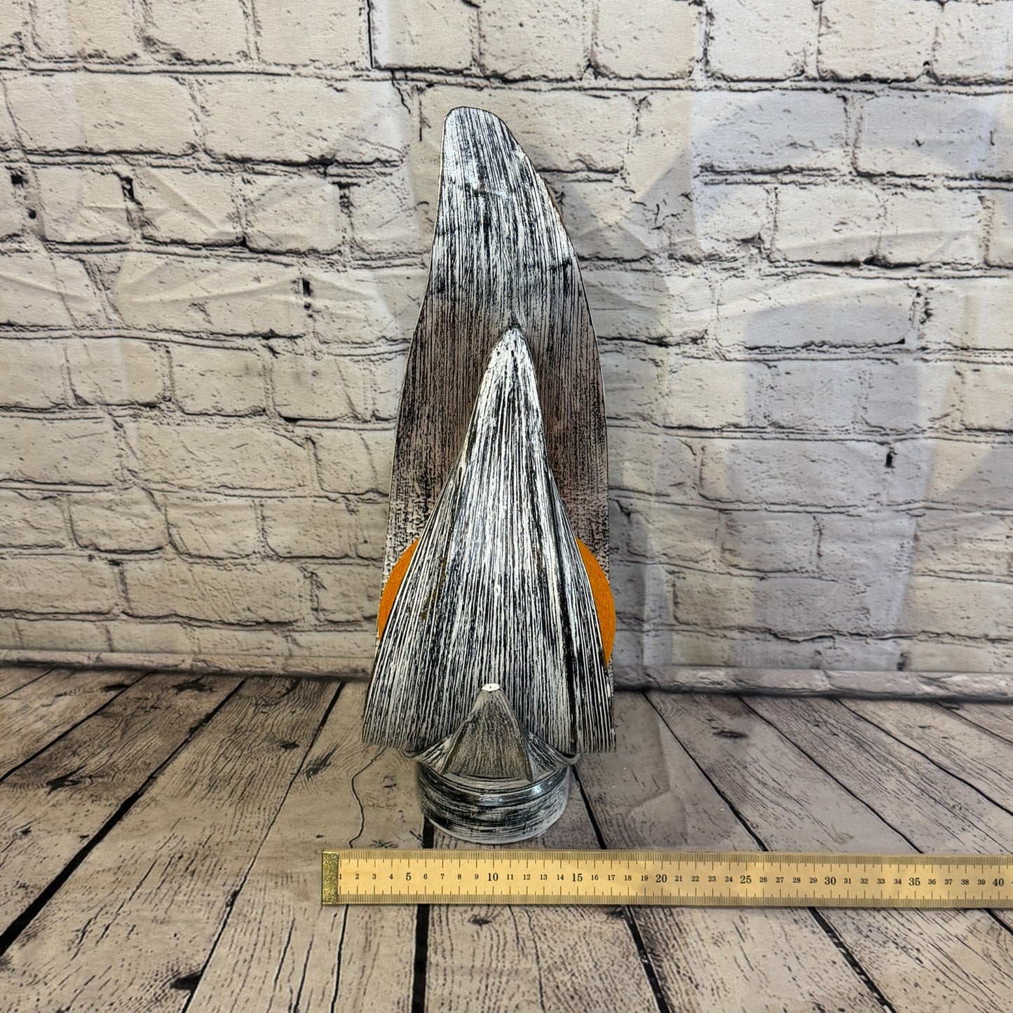 Orange Light Silver Natural 45cm Tall Leaf Lamp Twist LED UK Mains Plug Design 86