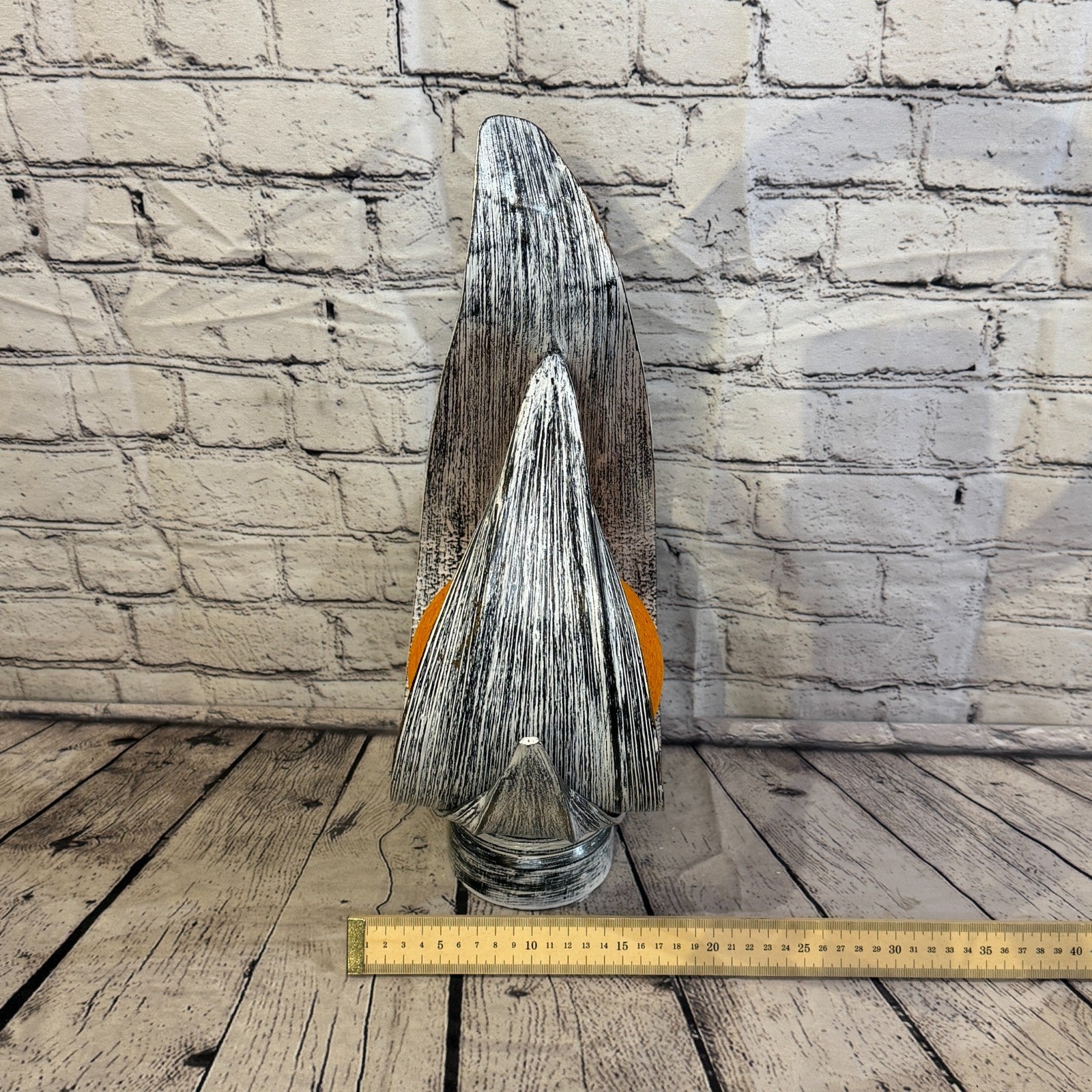 Orange Light Silver Natural 45cm Tall Leaf Lamp Twist LED UK Mains Plug Design 86